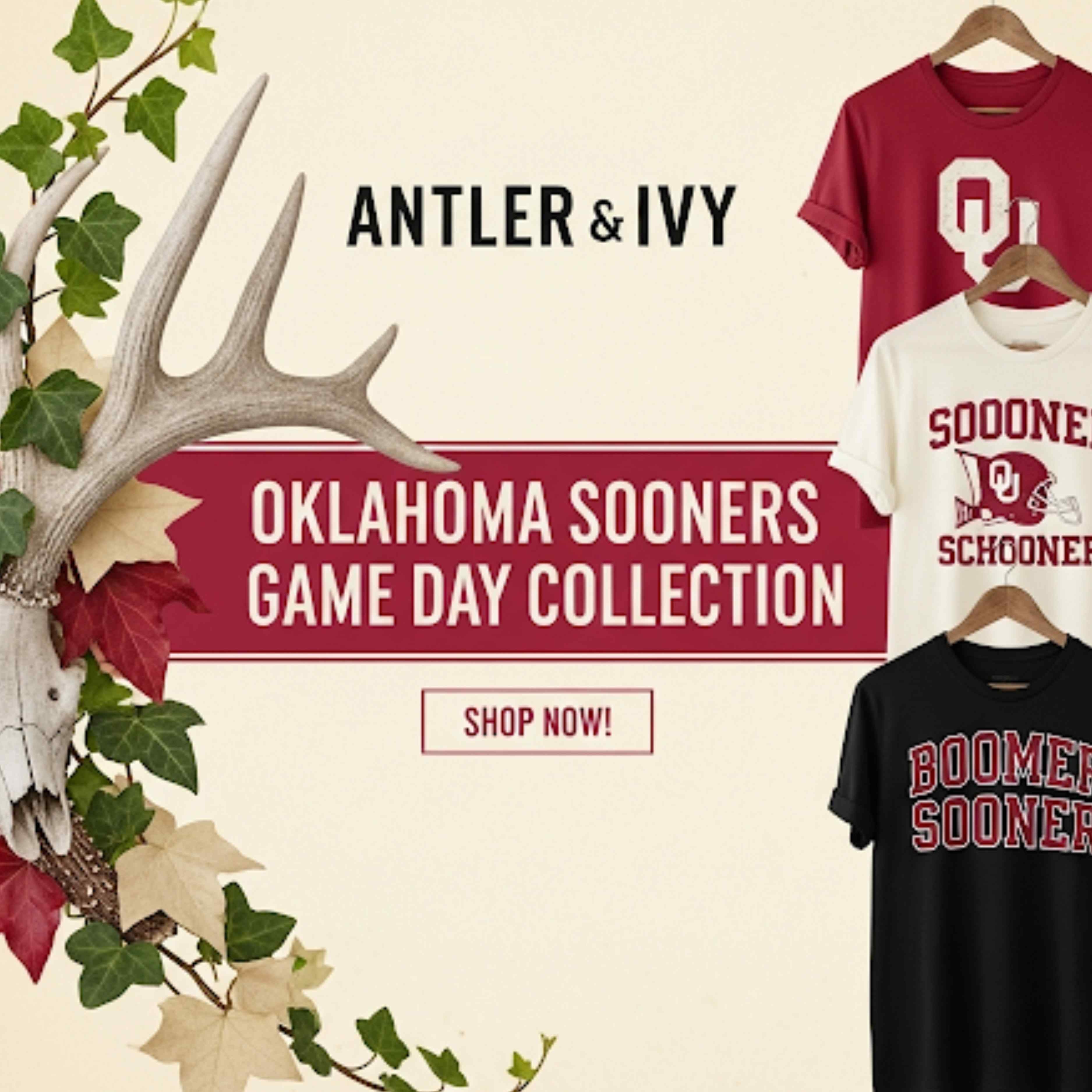 Oklahoma Sooners Game Day Shirts | Vintage OU Tees by Antler & Ivy.
