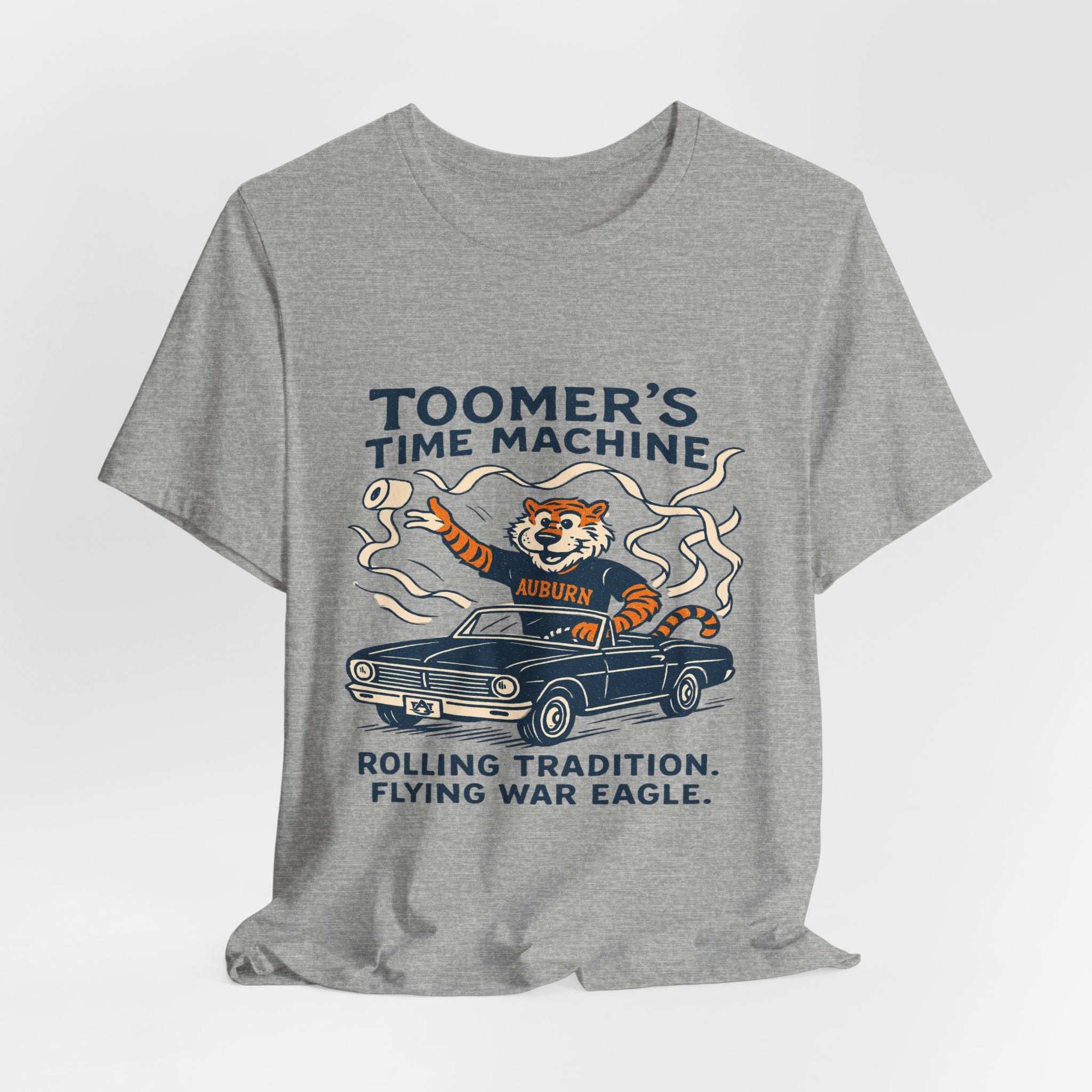 “Auburn Tigers Toomer’s Time Machine T-Shirt – War Eagle Rolling Tradition Shirt”.