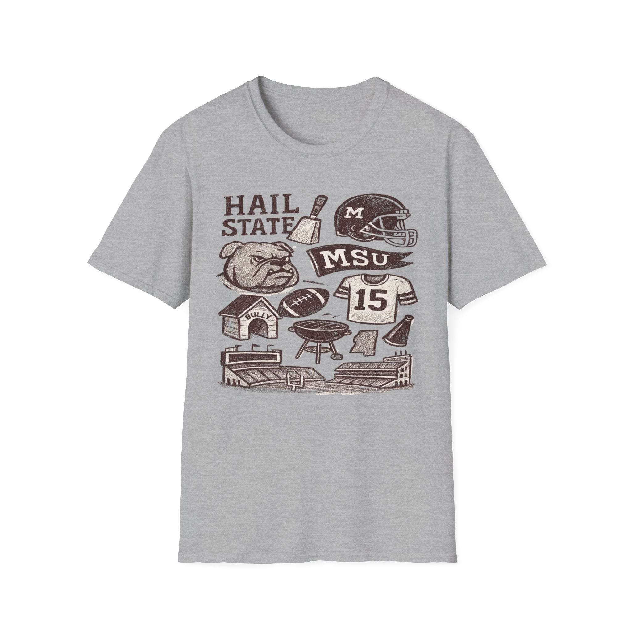 Mississippi State Football Game day Doodle Shirt.