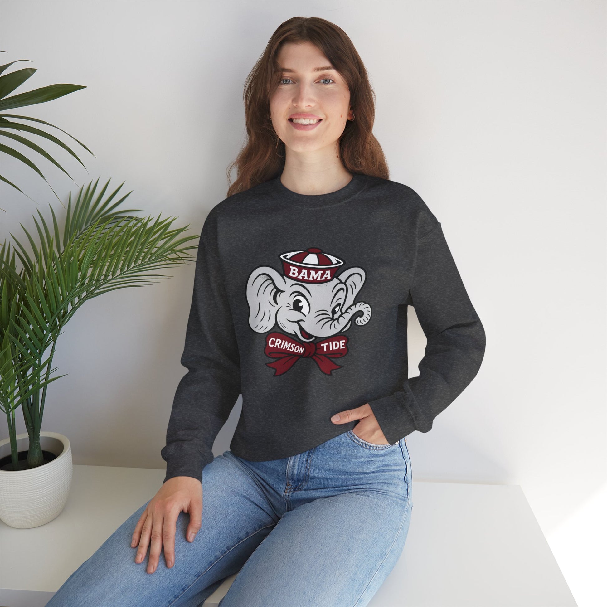 Vintage Alabama Crimson Tide crewneck sweatshirt for SEC football Saturdays and Tuscaloosa tailgates
