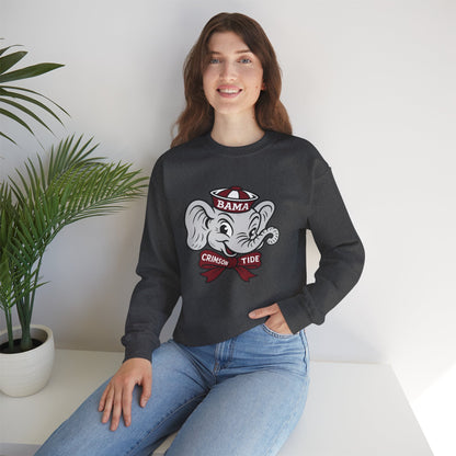 Vintage Alabama Crimson Tide crewneck sweatshirt for SEC football Saturdays and Tuscaloosa tailgates
