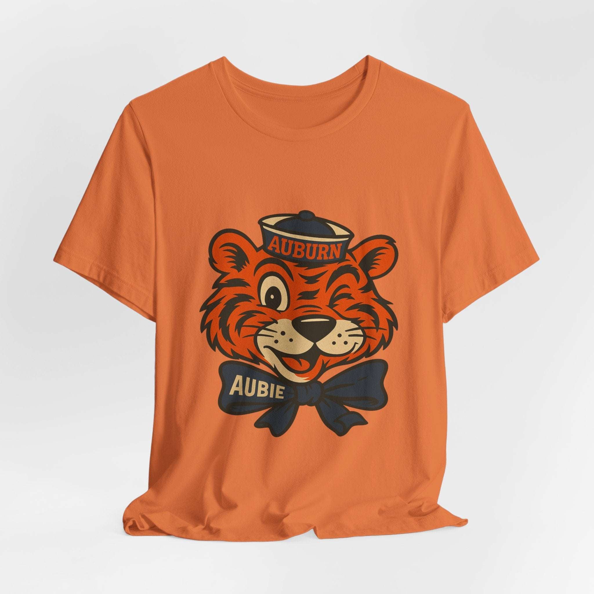 “Auburn Tigers Aubie T-Shirt – Vintage Mascot Bow Game Day Shirt”.