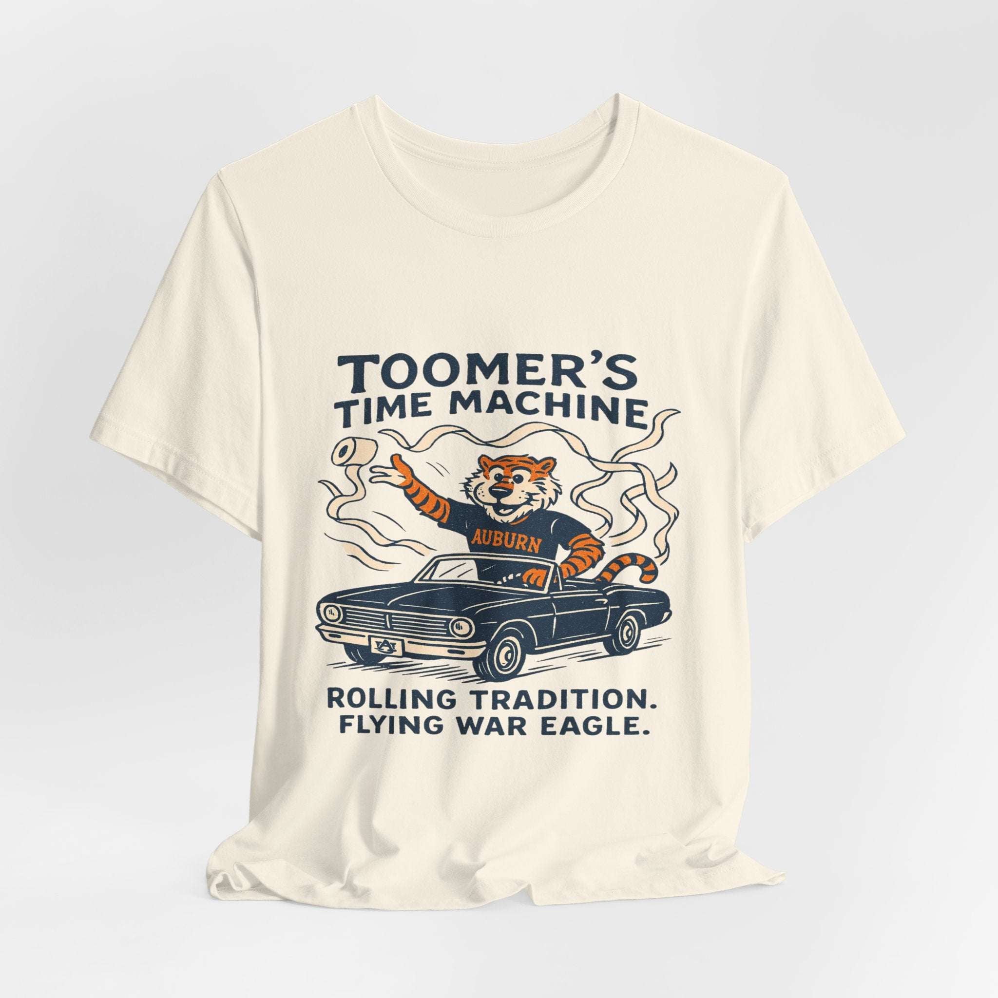 “Auburn Tigers Toomer’s Time Machine T-Shirt – War Eagle Rolling Tradition Shirt”.