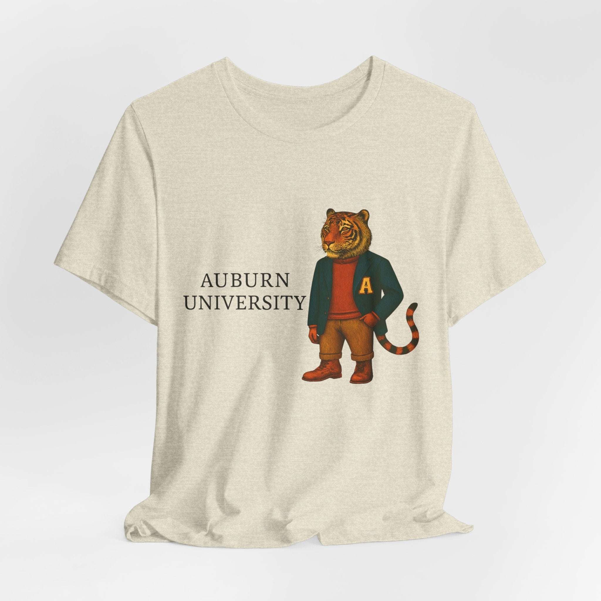 “Auburn University Preppy Tiger T-Shirt – Vintage Old Money Mascot Game Day Shirt”.