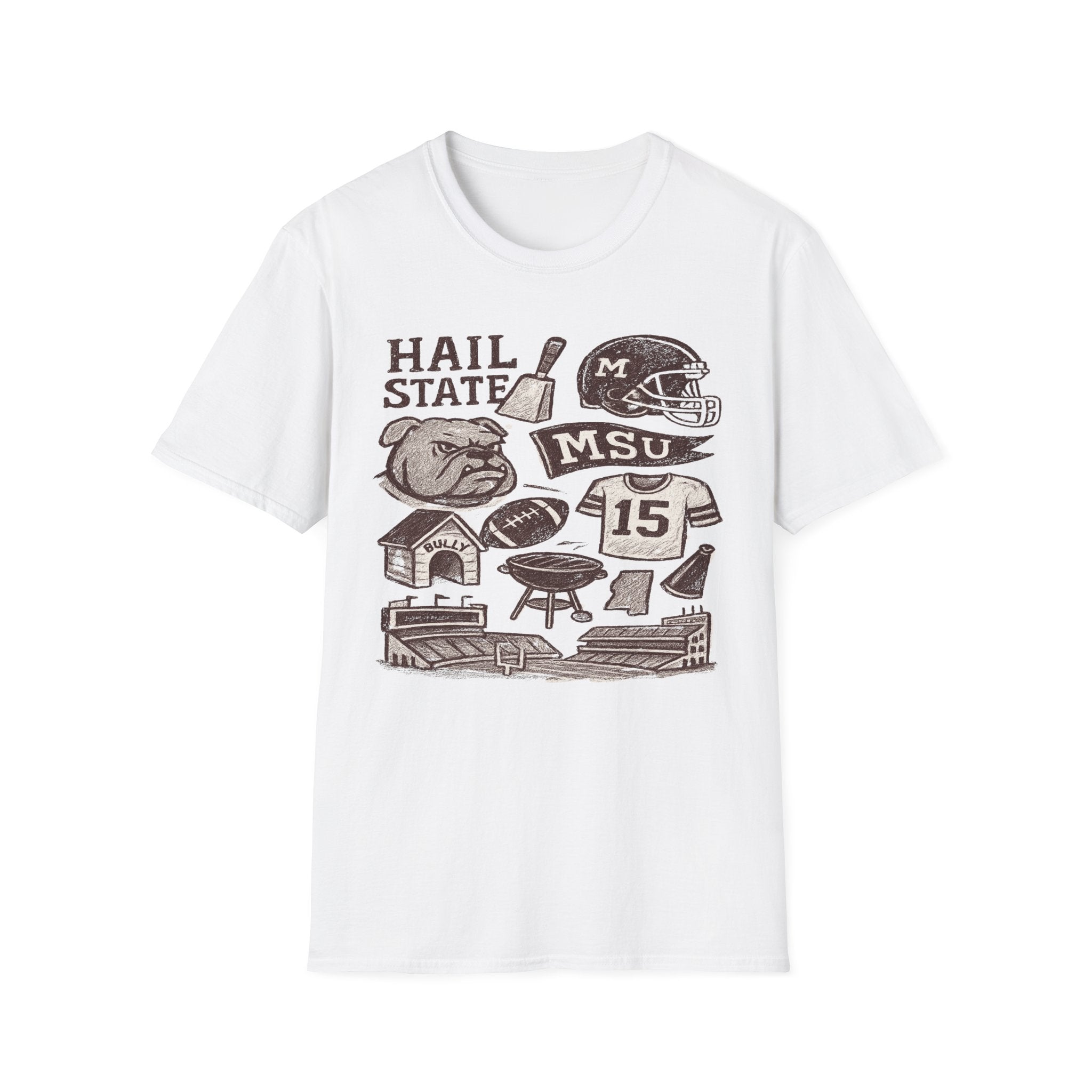 Mississippi State Football Game day Doodle Shirt.