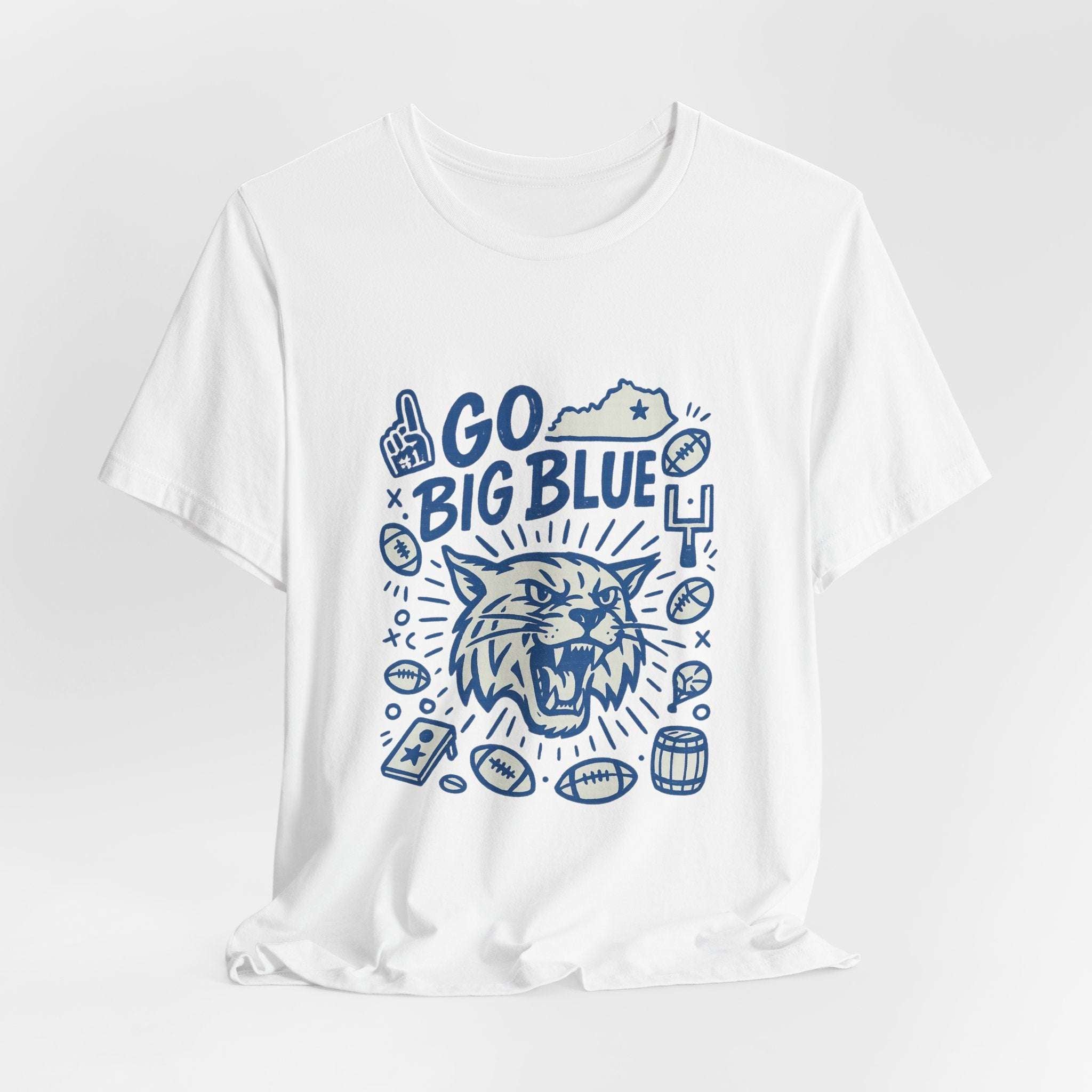 Kentucky Wildcats “Go Big Blue” T-Shirt – SEC Football Game Day Unisex Graphic Tee.