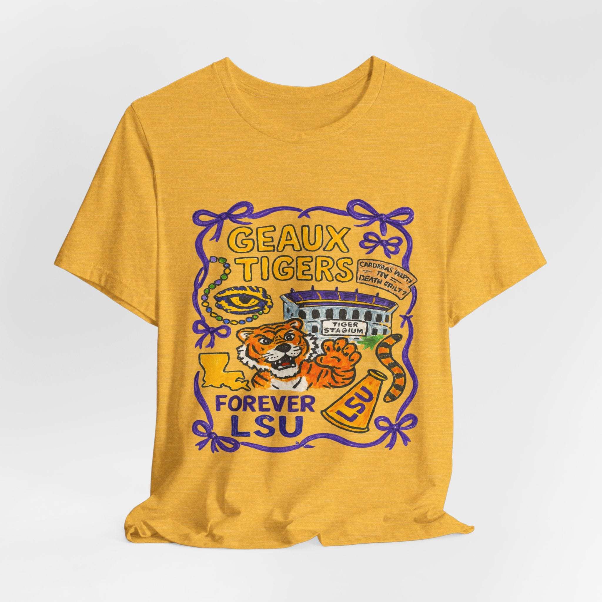 “LSU Tigers Geaux Tiger Stadium Collage Game Day Shirt”.