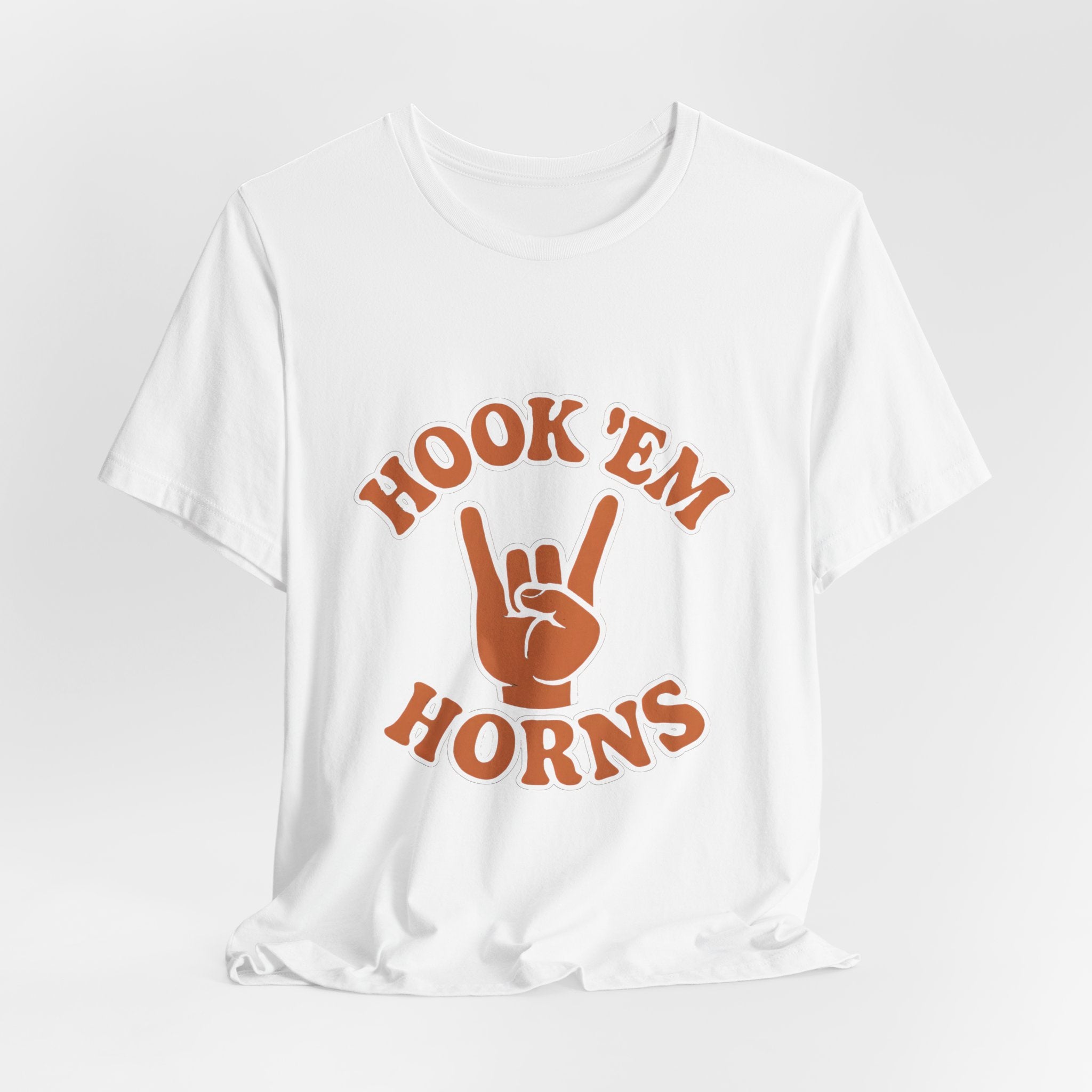 “Texas Longhorns Hook ’Em Horns T-Shirt – University of Texas Game Day Shirt”.