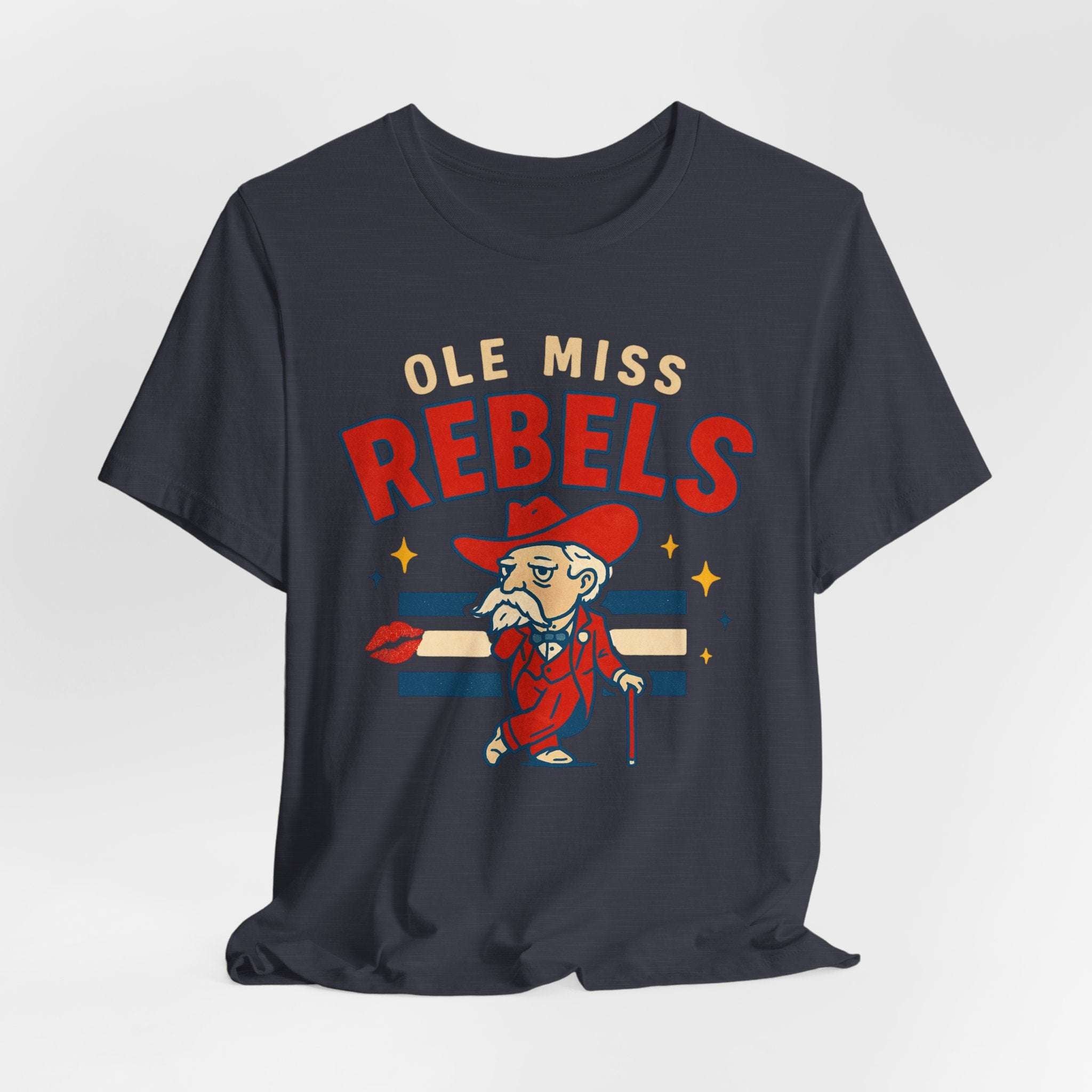 Ole Miss Rebels Short Sleeve Tee | College Spirit Shirt, Unisex Apparel, Game Day Top, Team Pride T-Shirt, Fun Fashion.