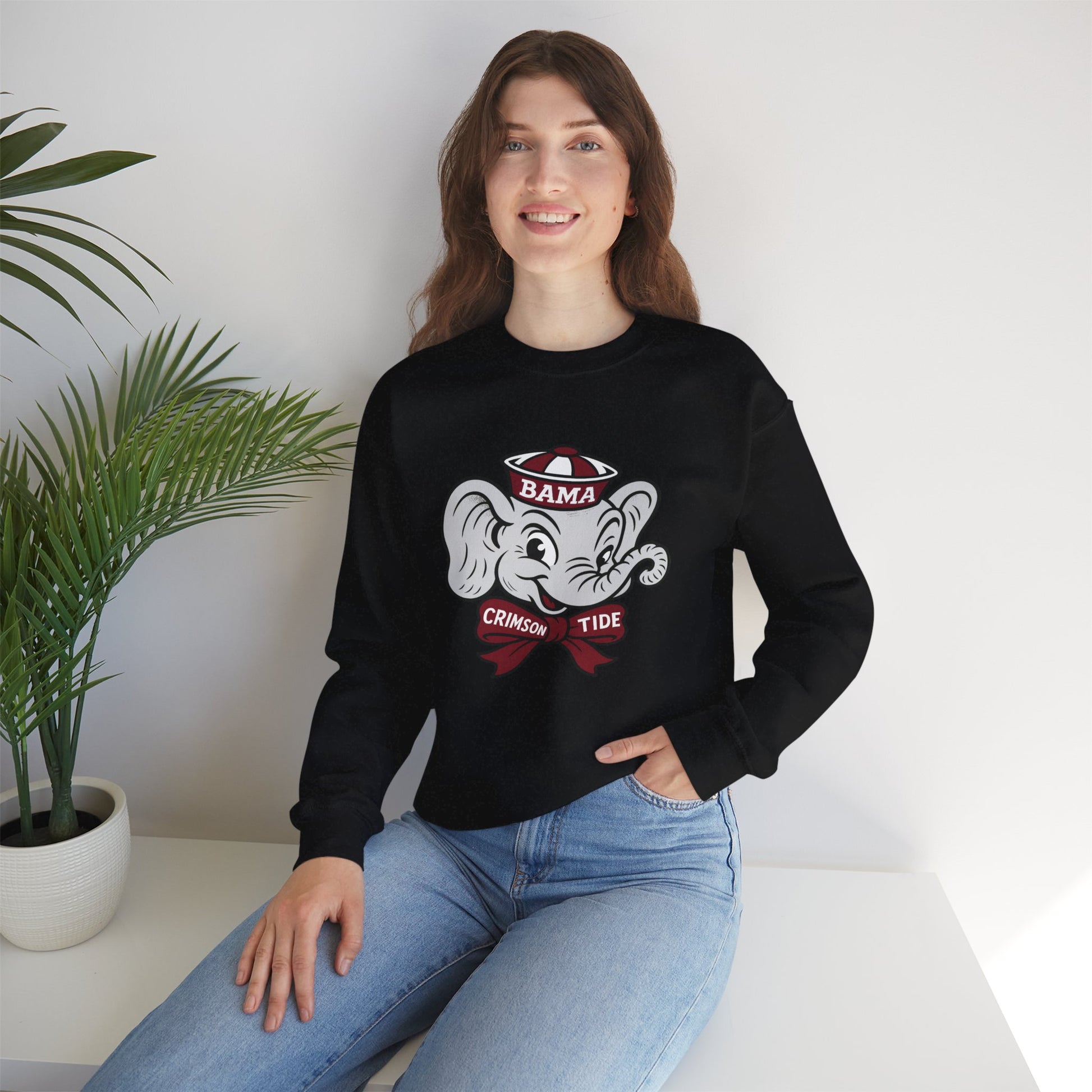 Vintage Alabama Crimson Tide crewneck sweatshirt for SEC football Saturdays and Tuscaloosa tailgates
