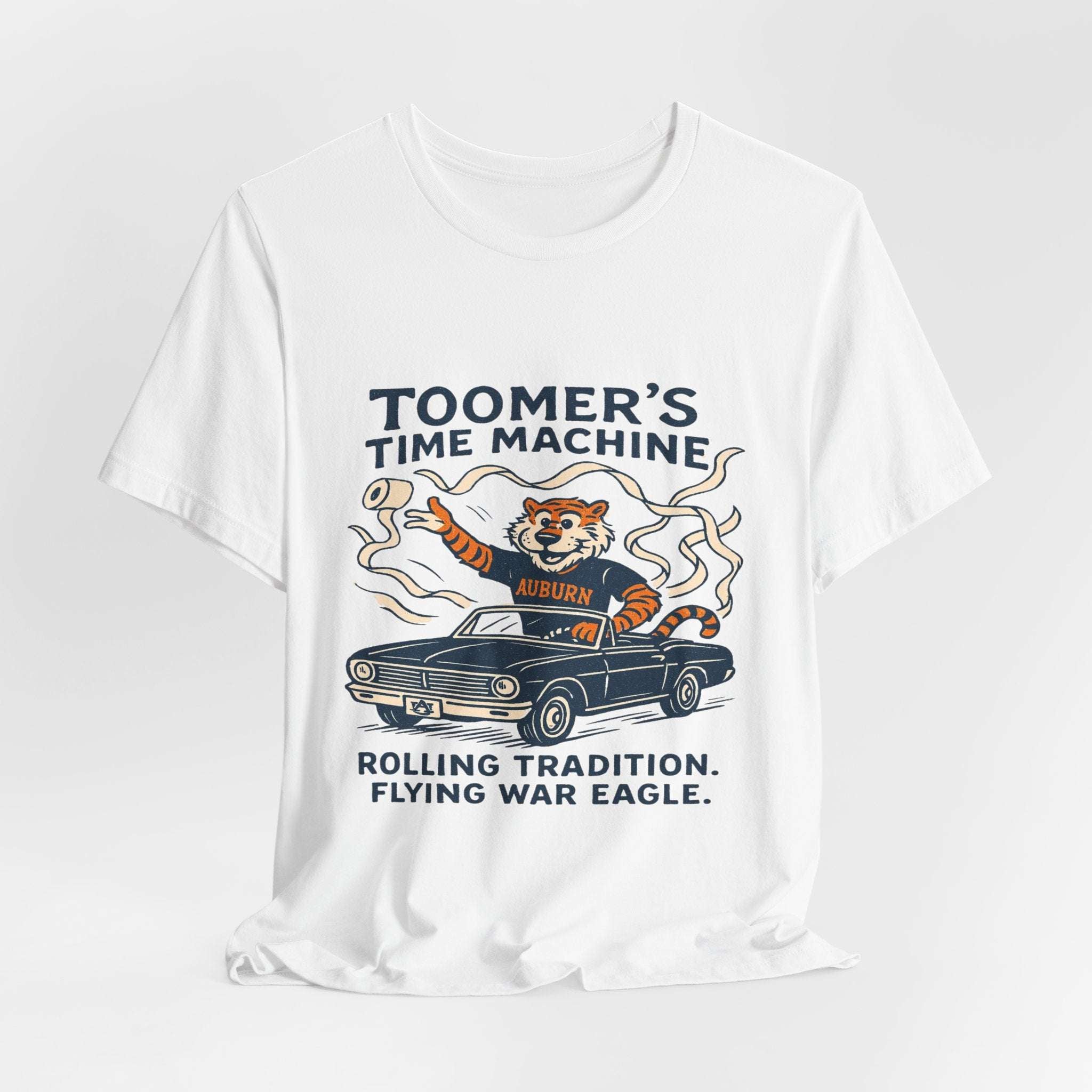 “Auburn Tigers Toomer’s Time Machine T-Shirt – War Eagle Rolling Tradition Shirt”.