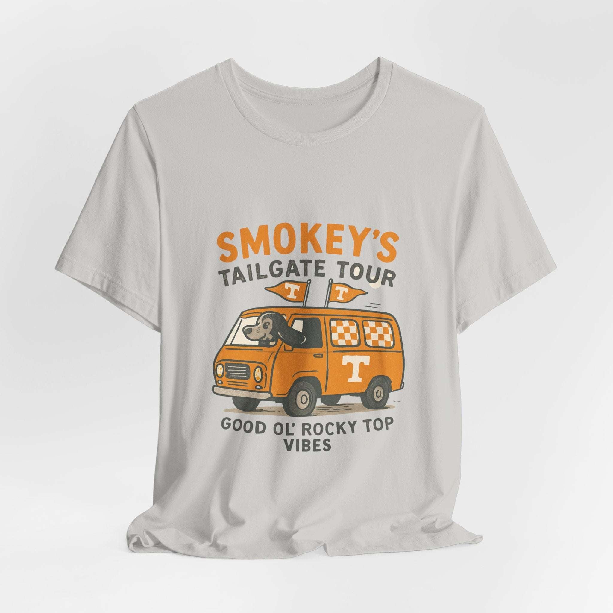 “Tennessee Volunteers Smokey’s Tailgate Tour T-Shirt – Rocky Top Vibes Game Day Shirt”.