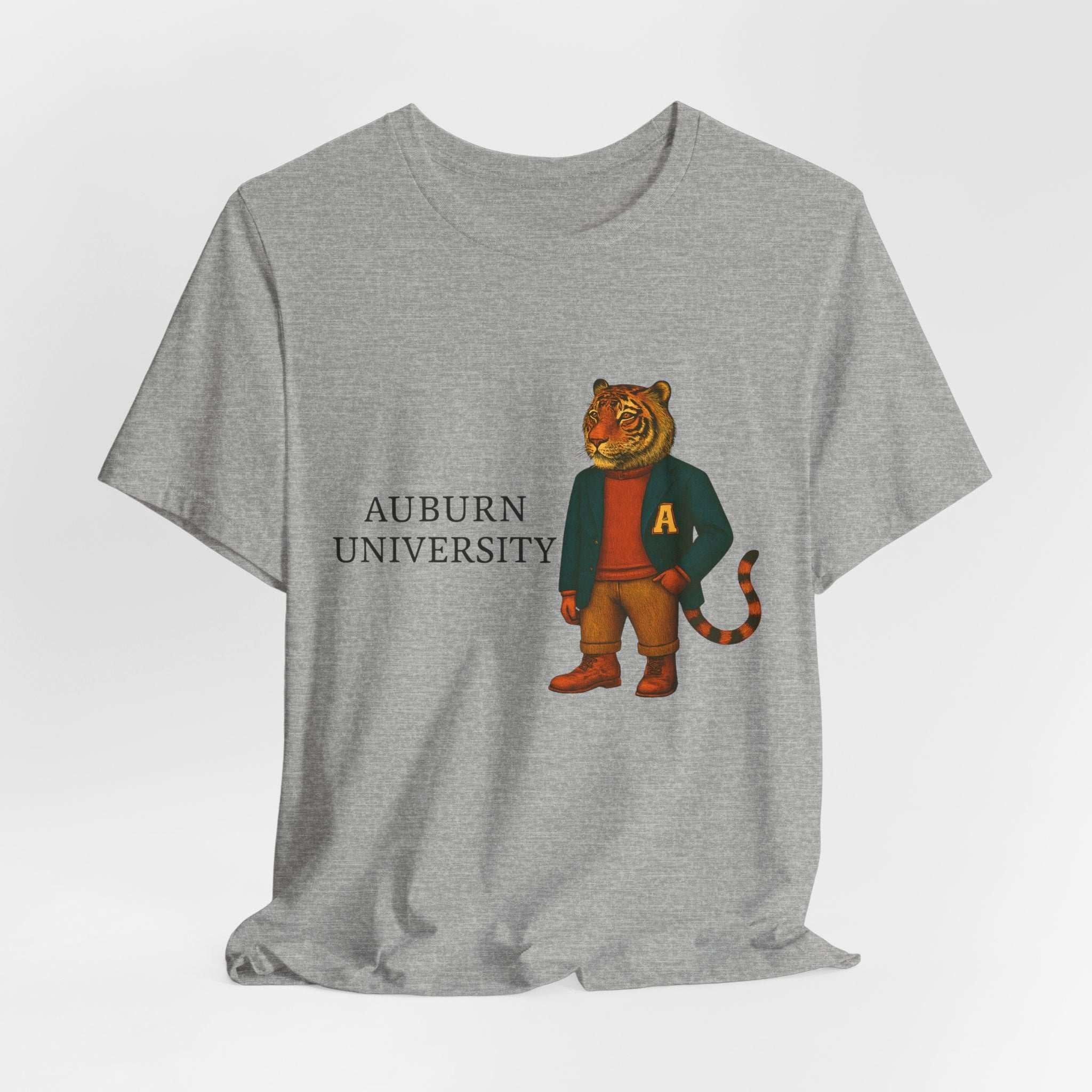 “Auburn University Preppy Tiger T-Shirt – Vintage Old Money Mascot Game Day Shirt”.