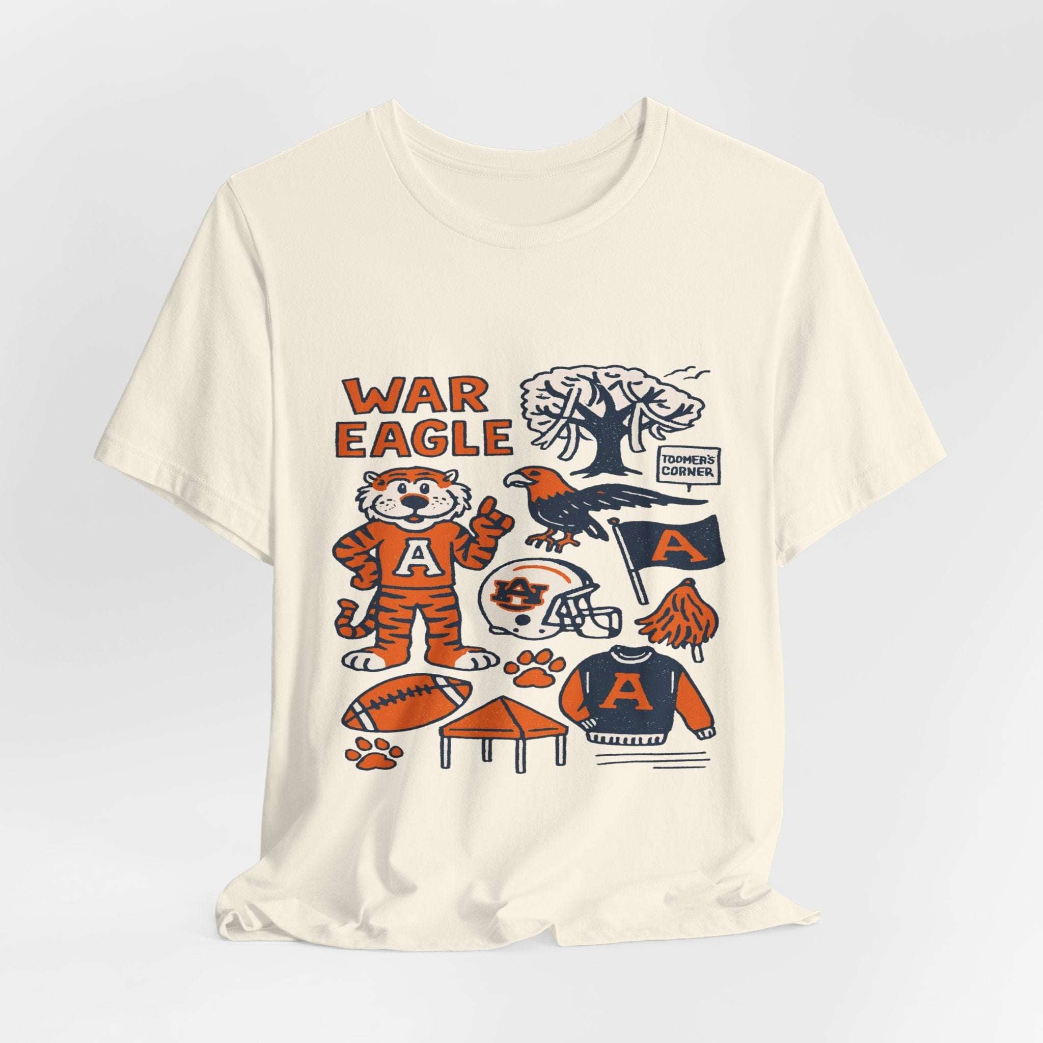 Aubie Mascot & Toomer’s Corner Game Day Shirt”.