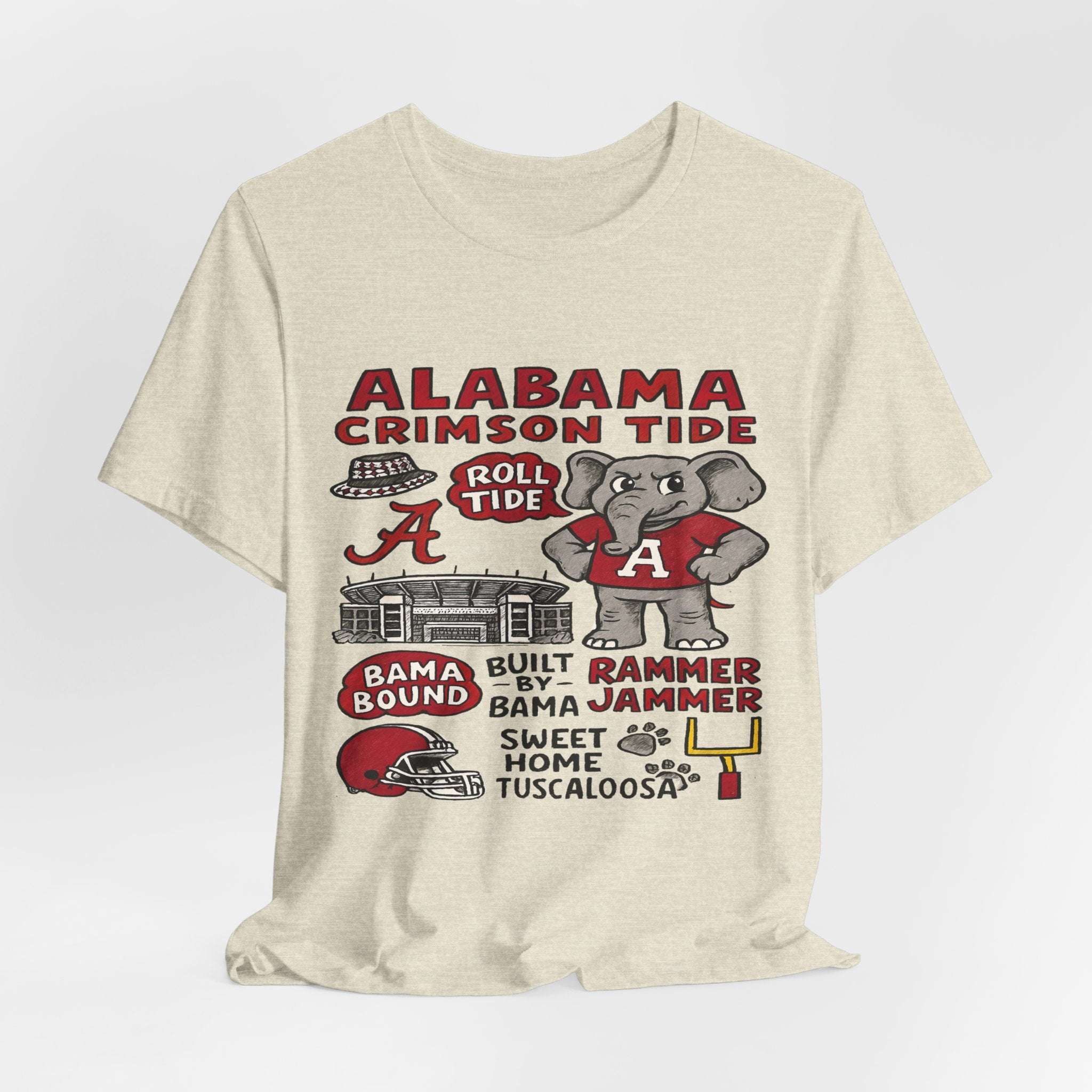Alabama Crimson Tide Tee - Unisex Jersey Short Sleeve T-Shirt for Game Day & College Events.