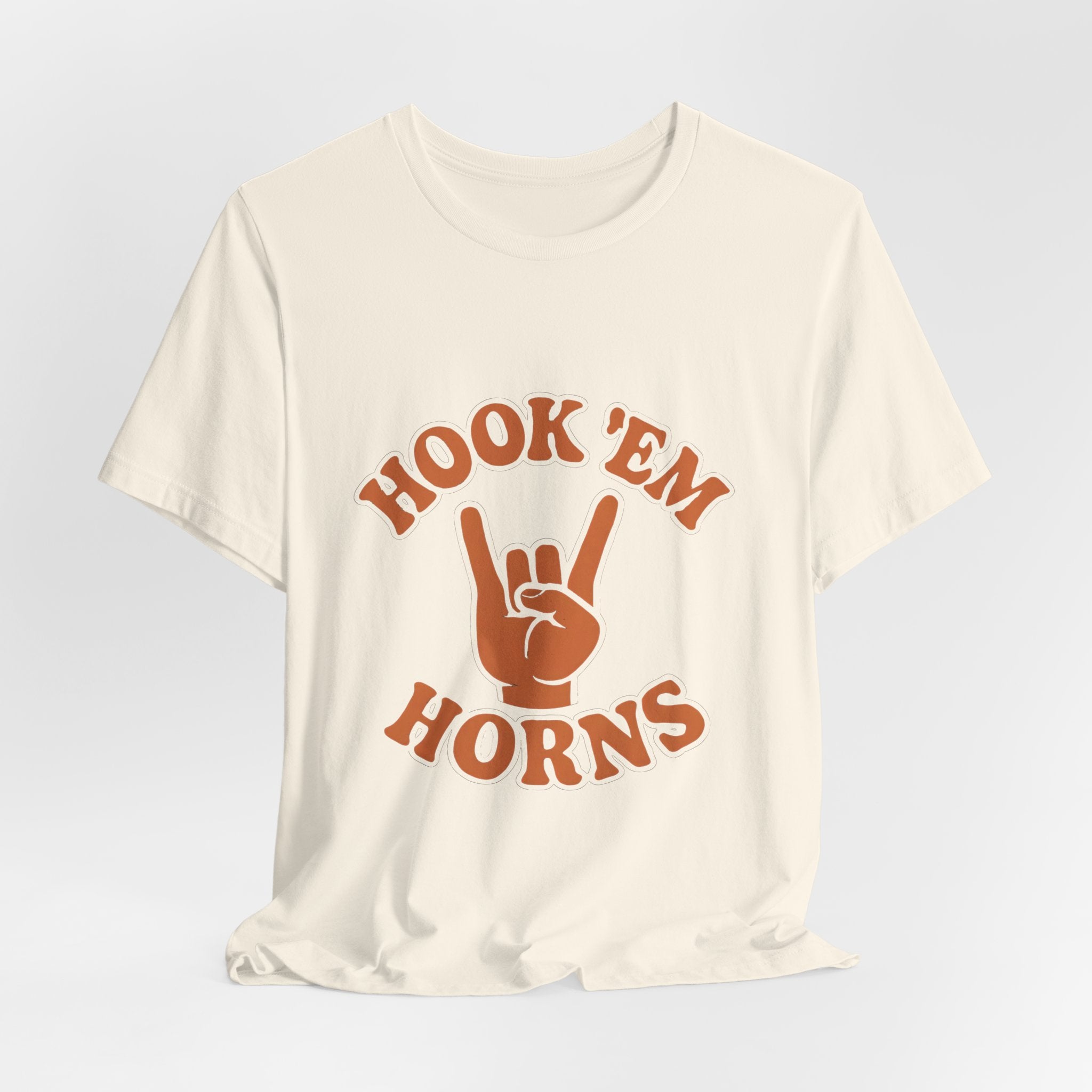 “Texas Longhorns Hook ’Em Horns T-Shirt – University of Texas Game Day Shirt”.