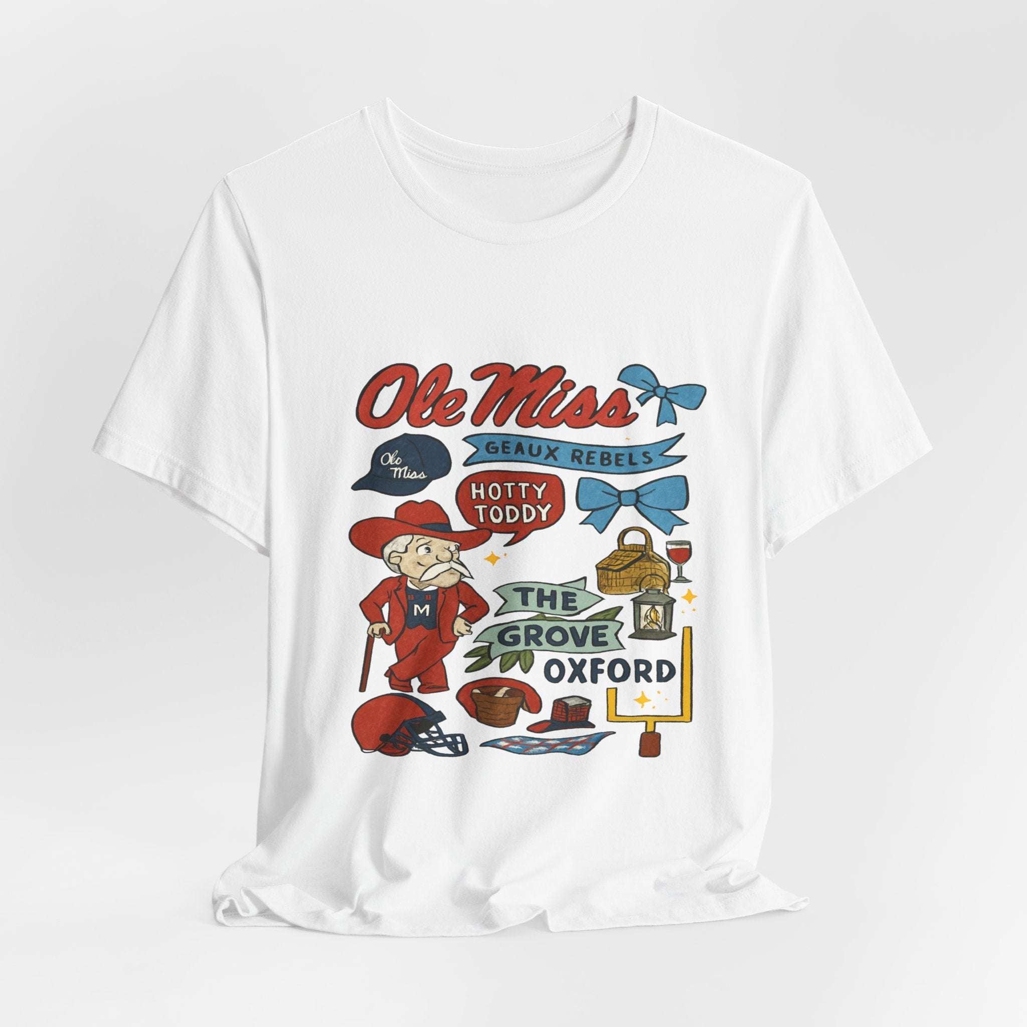“Ole Miss Rebels Grove T-Shirt – Hotty Toddy Oxford Collage Game Day Shirt”.
