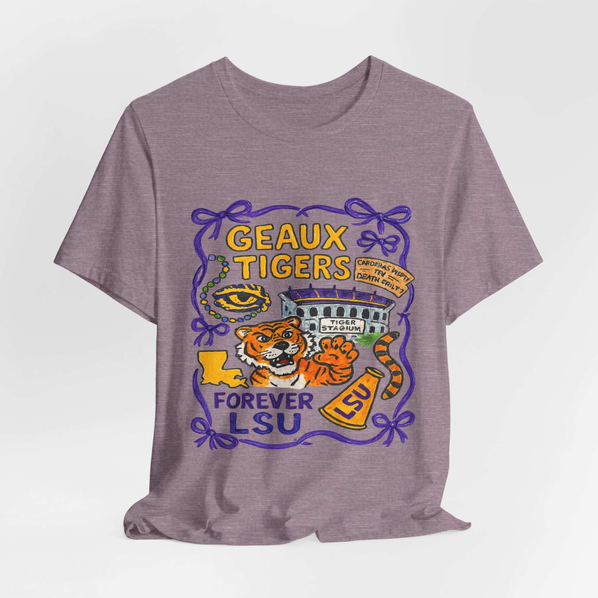 “LSU Tigers Geaux Tiger Stadium Collage Game Day Shirt”.