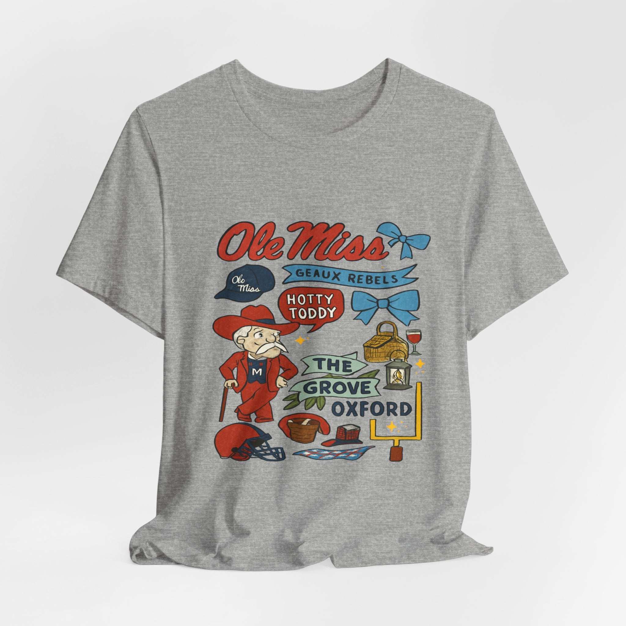 “Ole Miss Rebels Grove T-Shirt – Hotty Toddy Oxford Collage Game Day Shirt”.