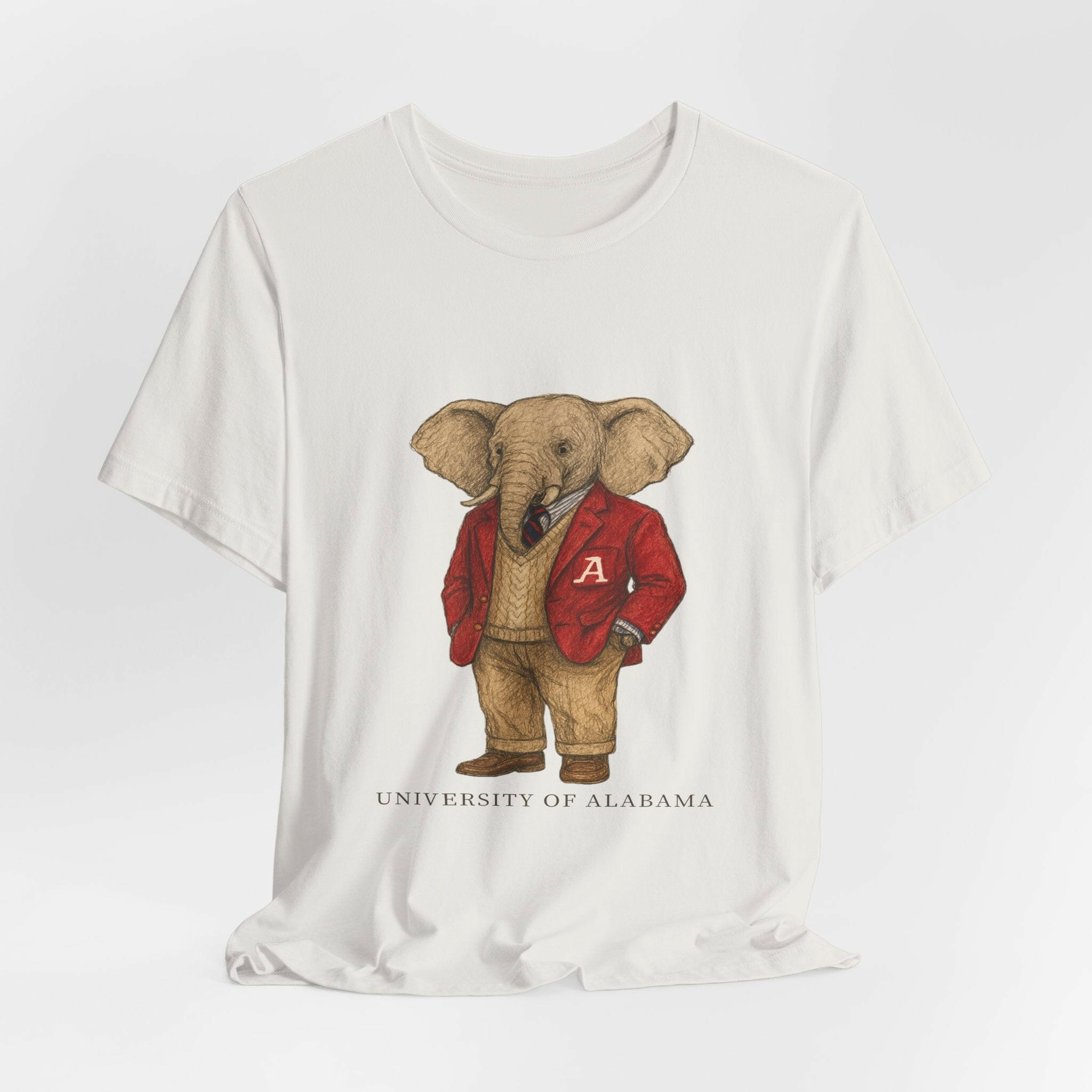 “Alabama Crimson Tide Preppy Elephant T-Shirt – Vintage Old Money Mascot Tee”.