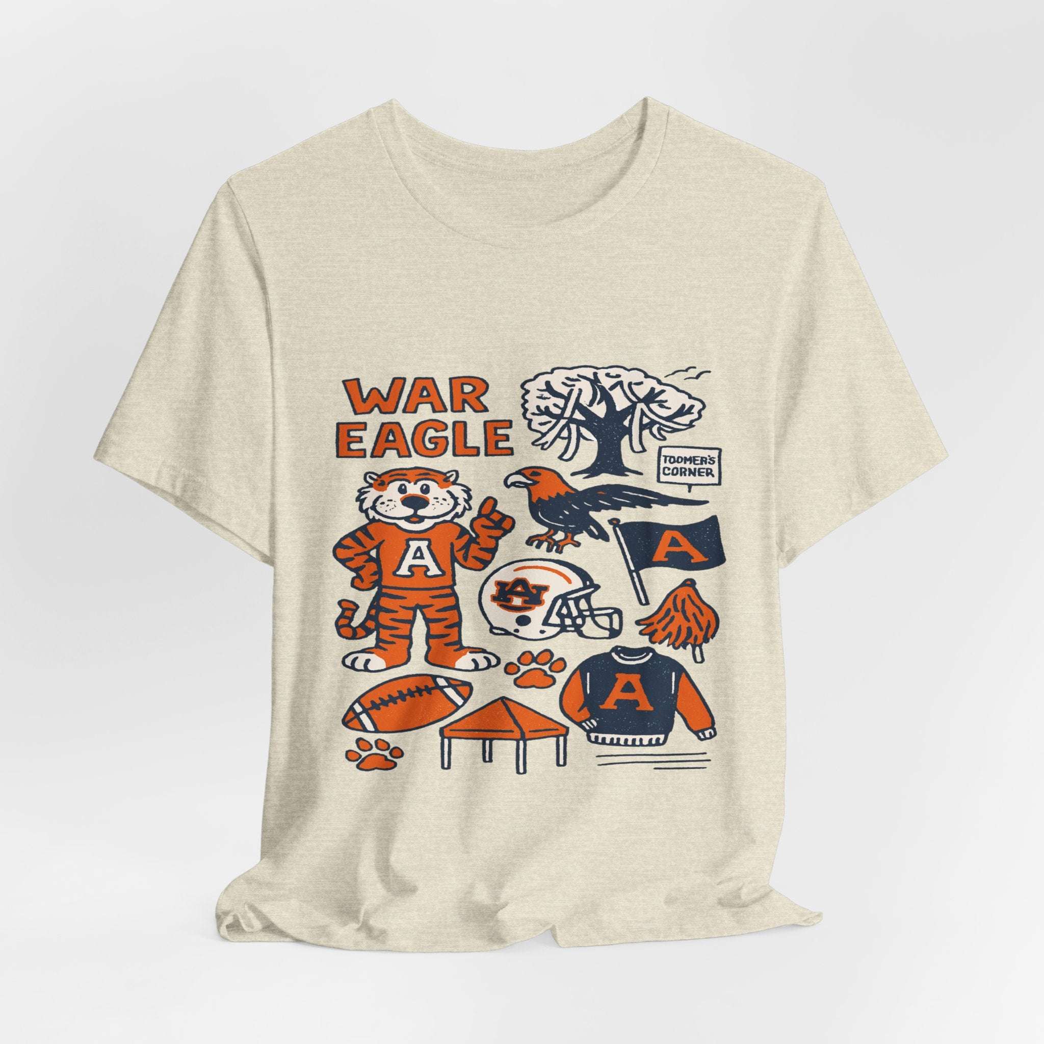 Aubie Mascot & Toomer’s Corner Game Day Shirt”.