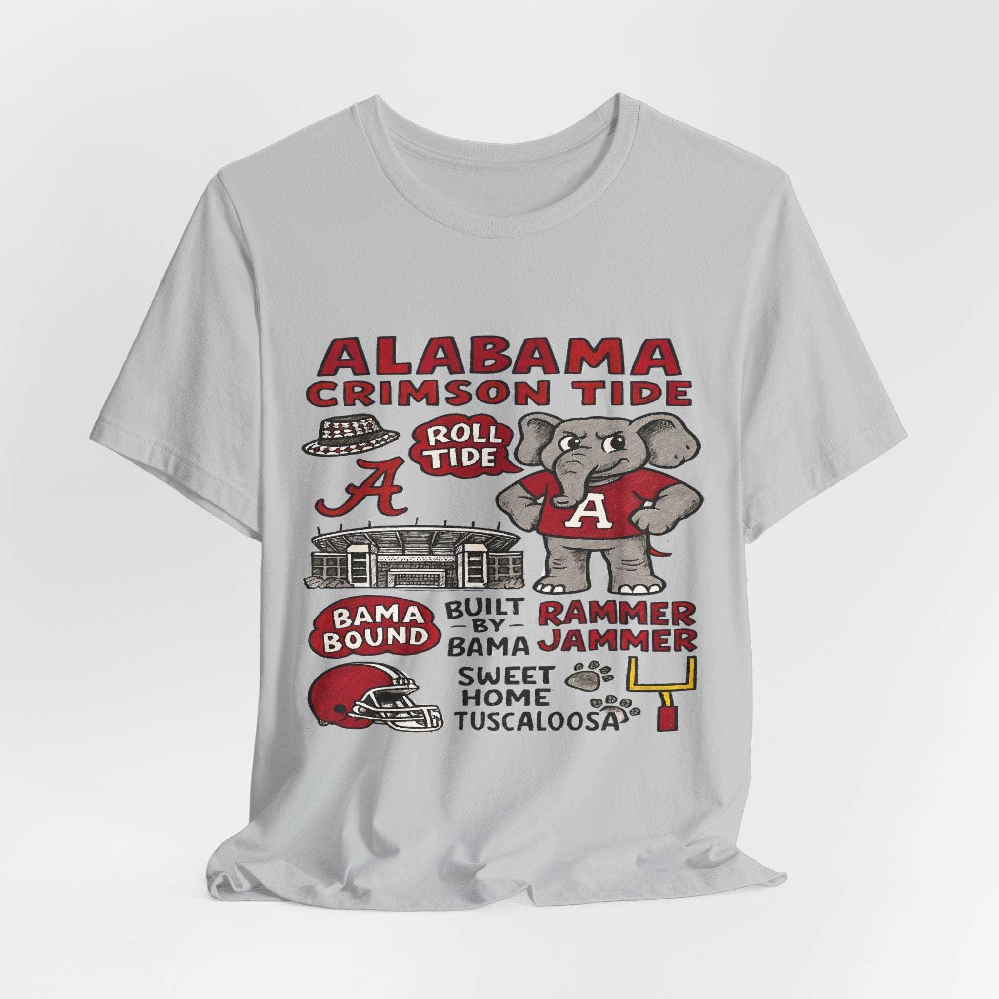 Alabama Crimson Tide Tee - Unisex Jersey Short Sleeve T-Shirt for Game Day & College Events.
