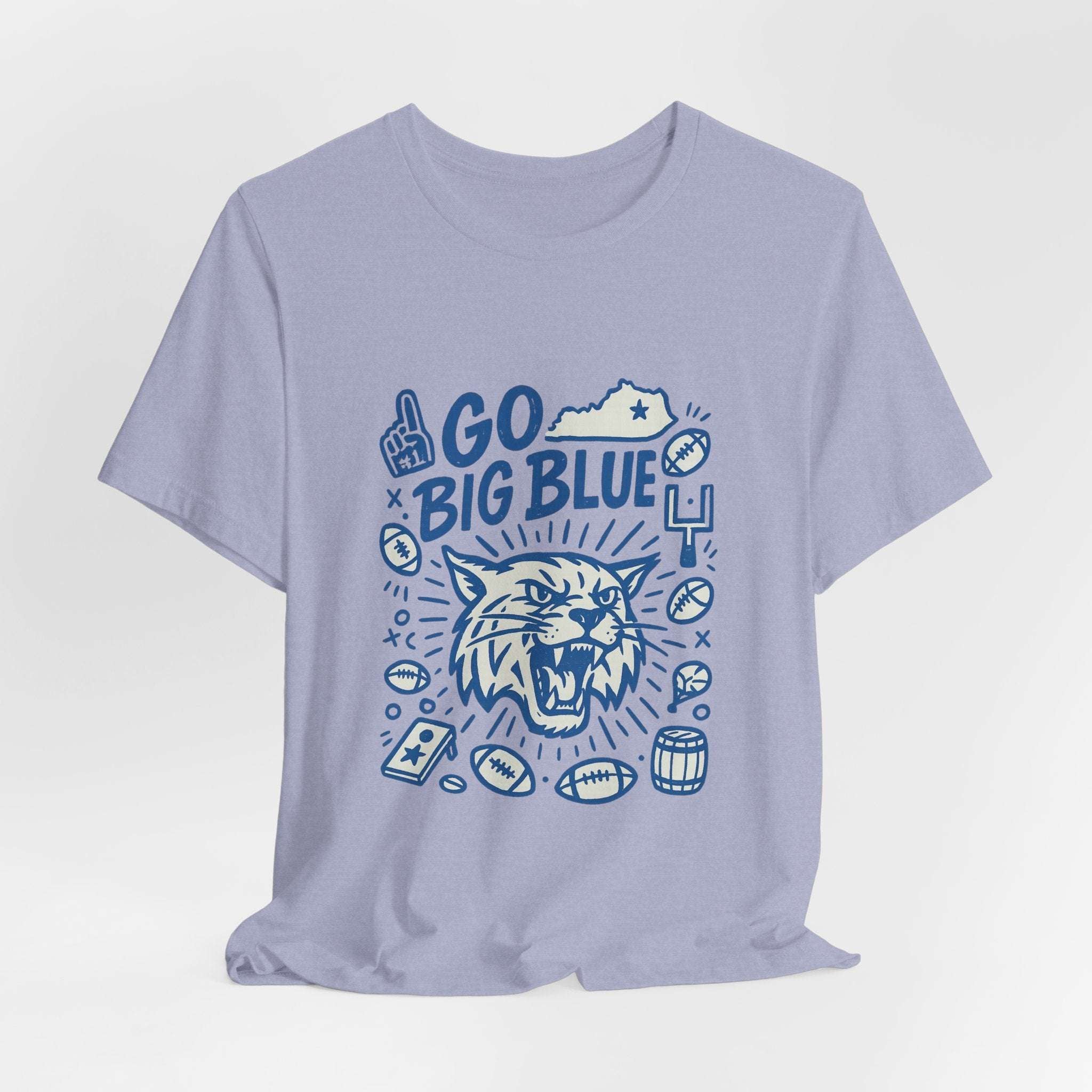 Kentucky Wildcats “Go Big Blue” T-Shirt – SEC Football Game Day Unisex Graphic Tee.
