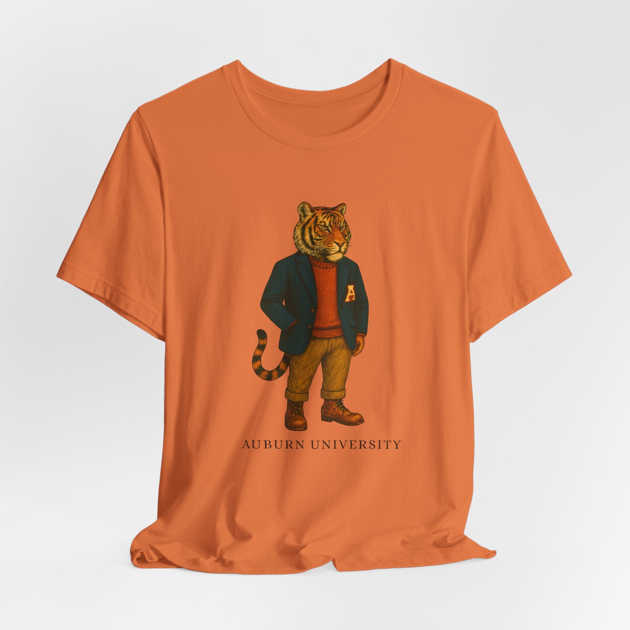 “Auburn University Preppy Tiger T-Shirt – Vintage Old Money Aubie Game Day Shirt”.