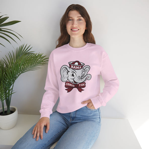 Vintage Alabama Crimson Tide crewneck sweatshirt for SEC football Saturdays and Tuscaloosa tailgates
