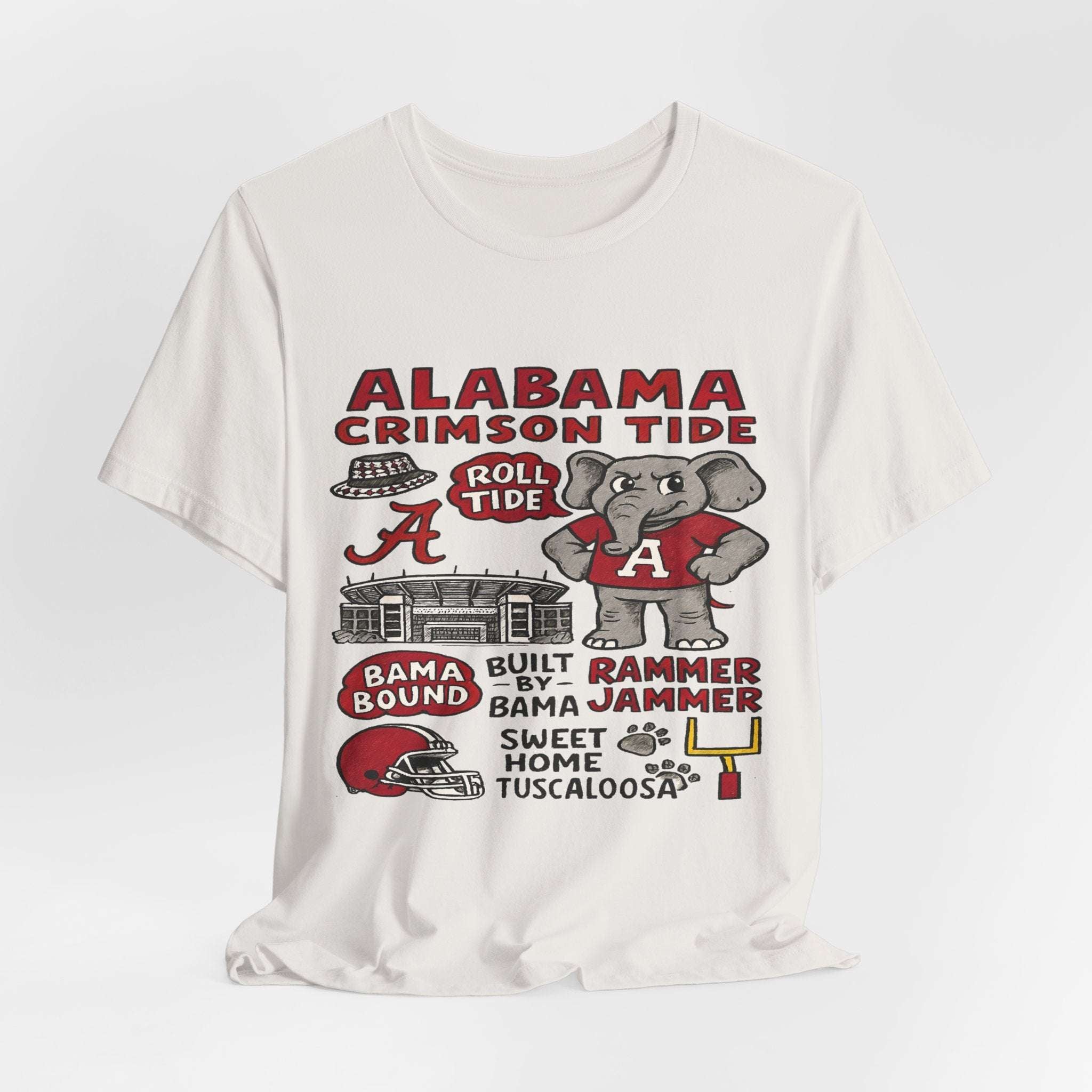 Alabama Crimson Tide Tee - Unisex Jersey Short Sleeve T-Shirt for Game Day & College Events.