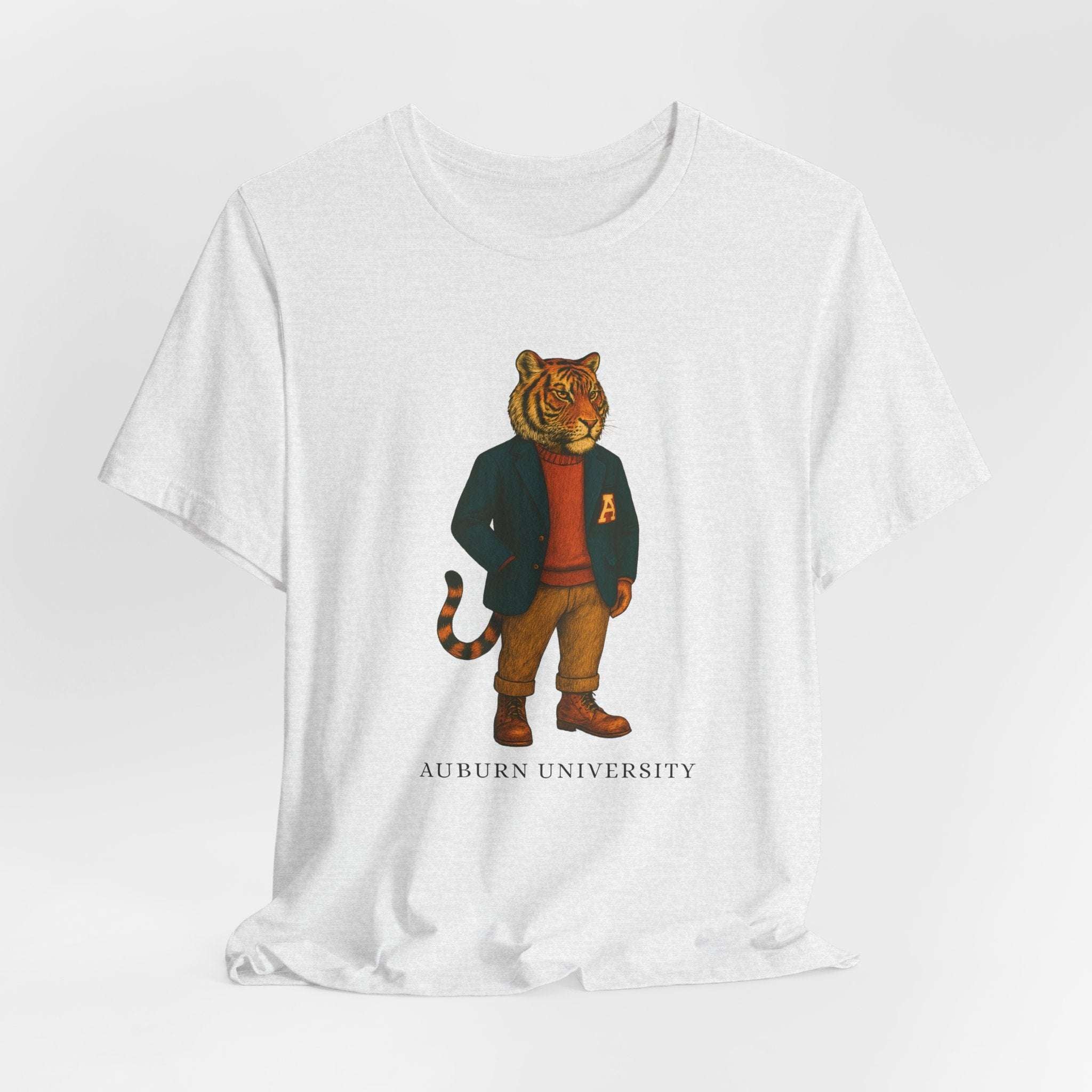 “Auburn University Preppy Tiger T-Shirt – Vintage Old Money Aubie Game Day Shirt”.