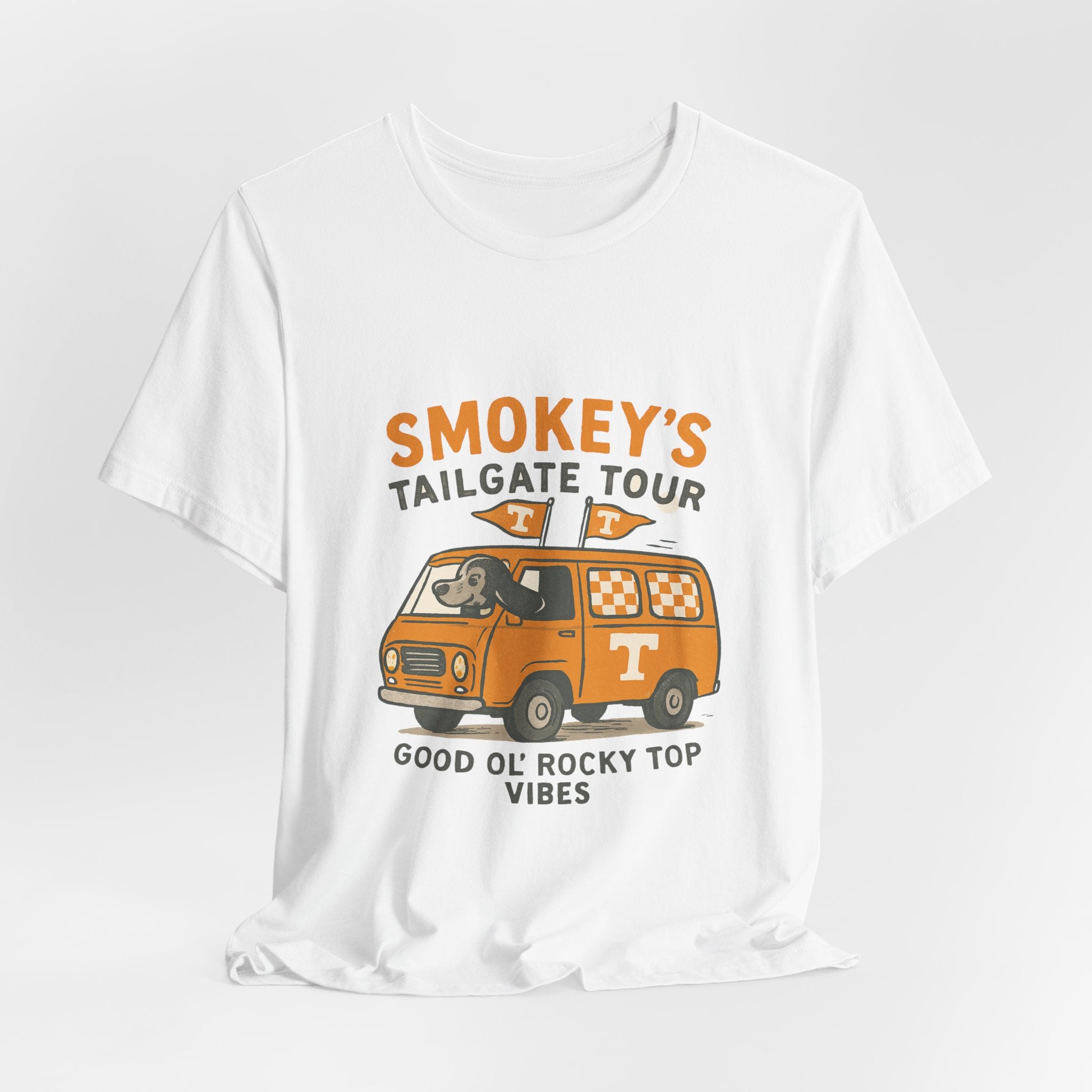 “Tennessee Volunteers Smokey’s Tailgate Tour T-Shirt – Rocky Top Vibes Game Day Shirt”.