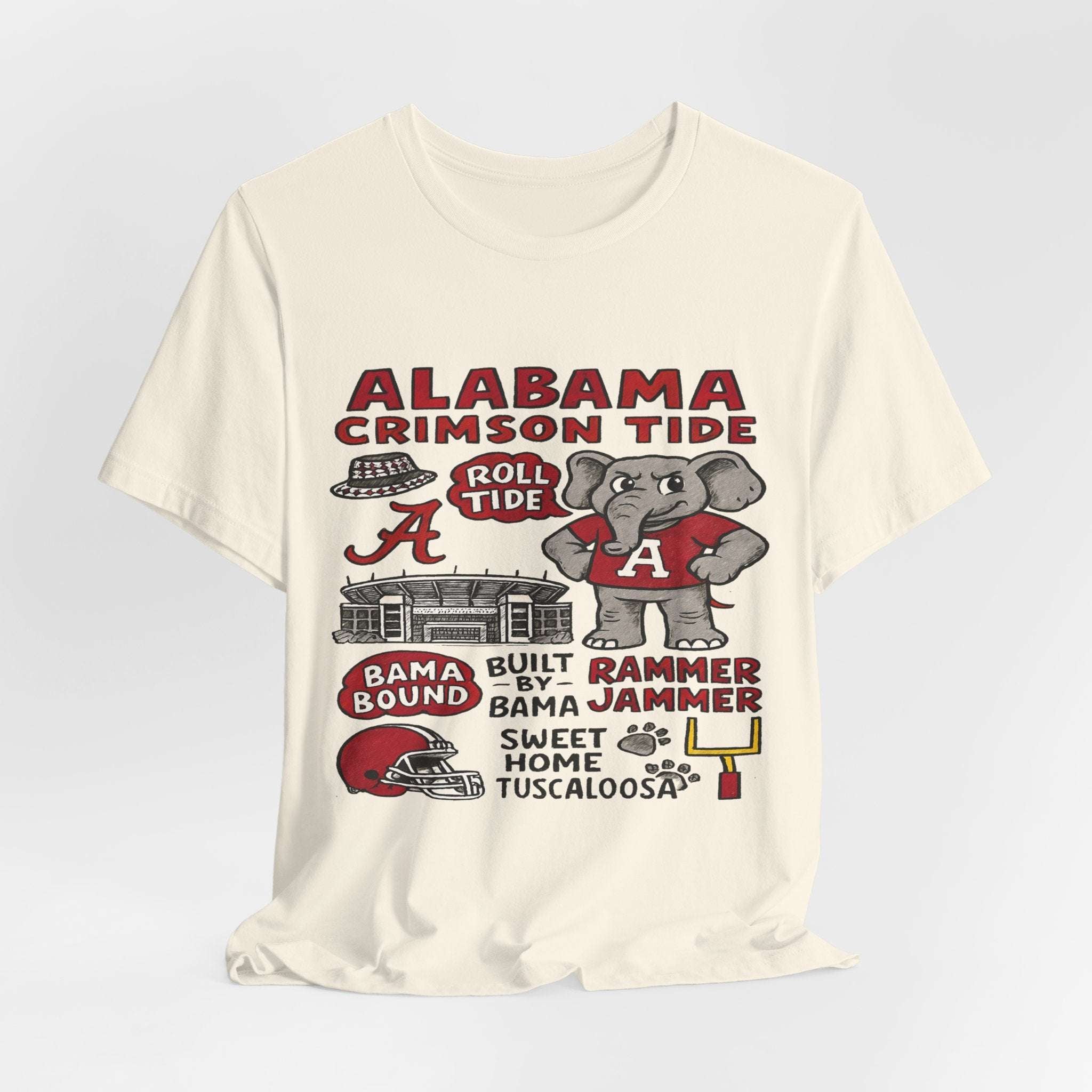 Alabama Crimson Tide Tee - Unisex Jersey Short Sleeve T-Shirt for Game Day & College Events.