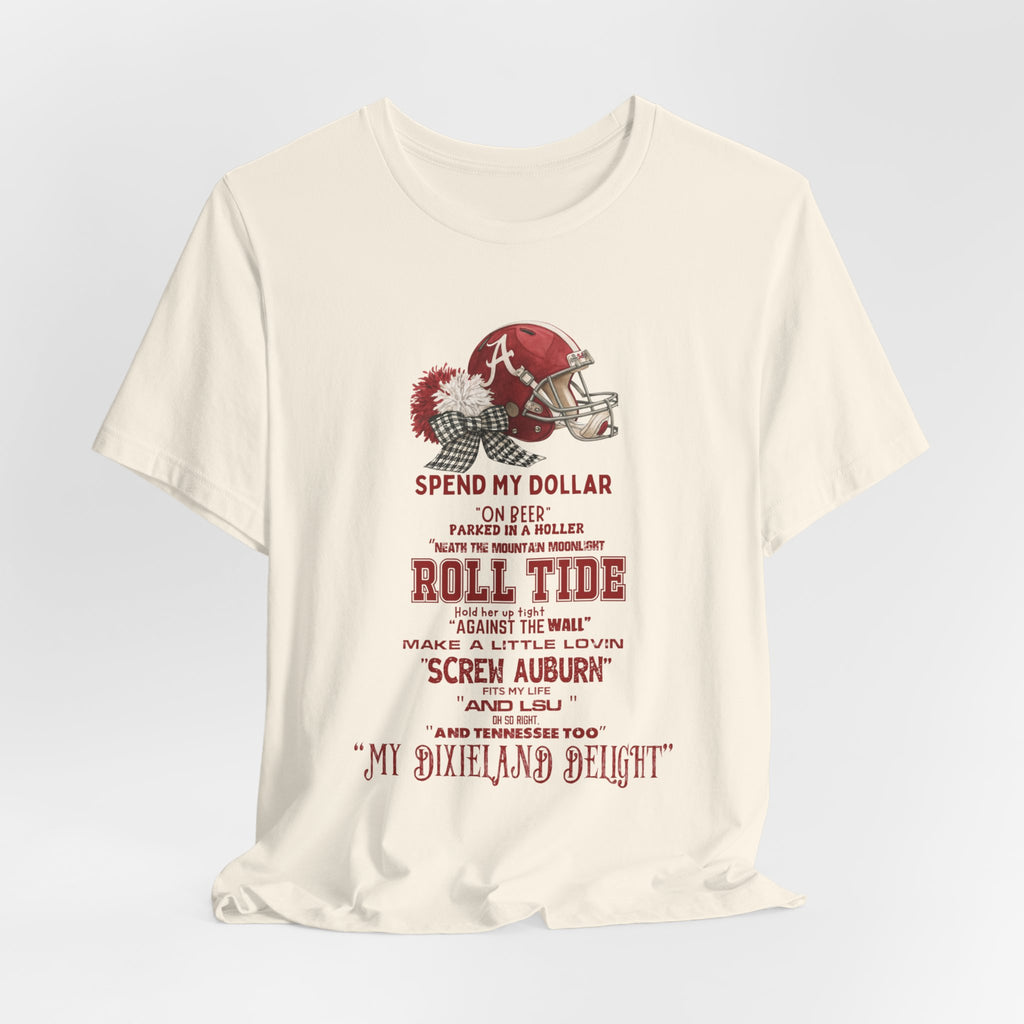 Alabama Crimson Tide Dixieland Delight T-Shirt – Roll Tide SEC Football Gameday Tee.