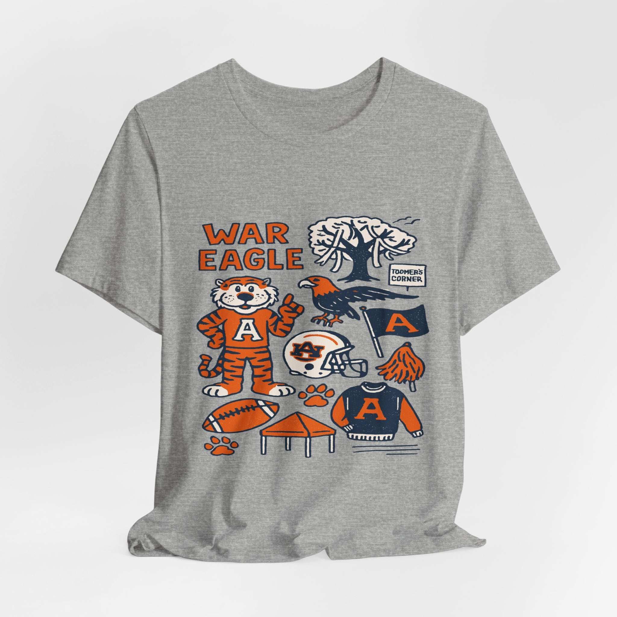 Aubie Mascot & Toomer’s Corner Game Day Shirt”.