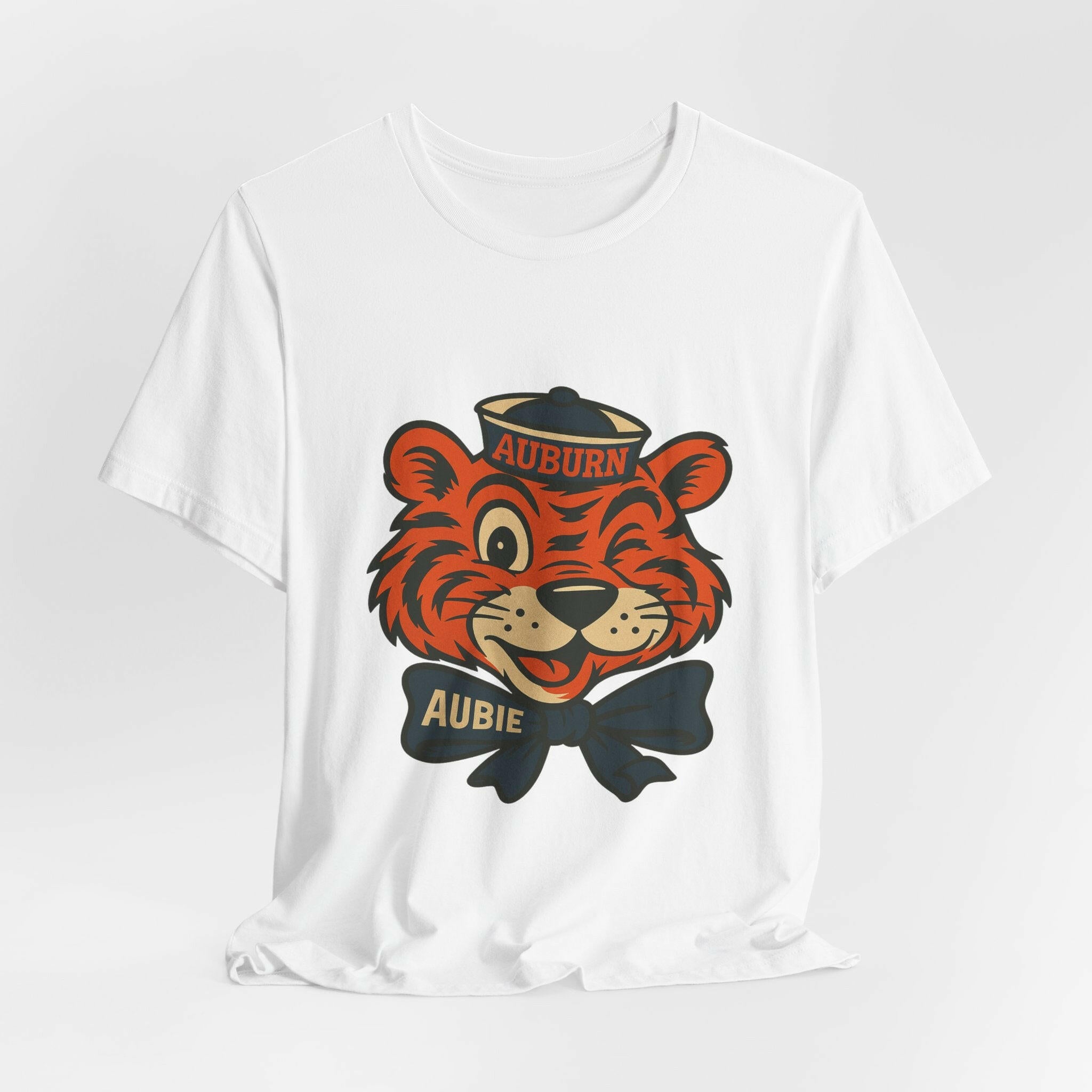 “Auburn Tigers Aubie T-Shirt – Vintage Mascot Bow Game Day Shirt”.