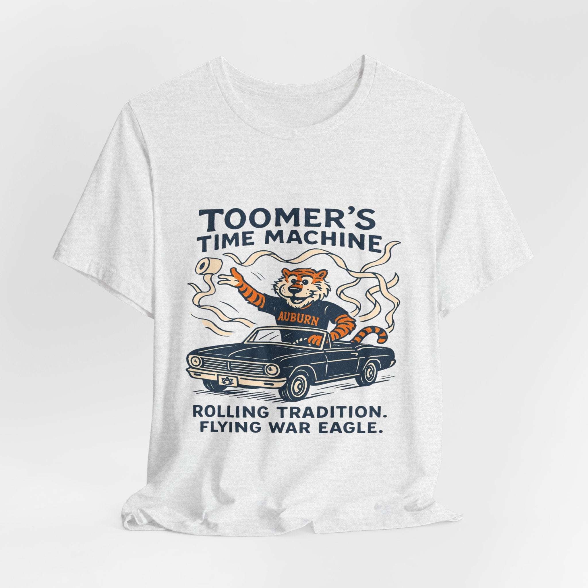 “Auburn Tigers Toomer’s Time Machine T-Shirt – War Eagle Rolling Tradition Shirt”.