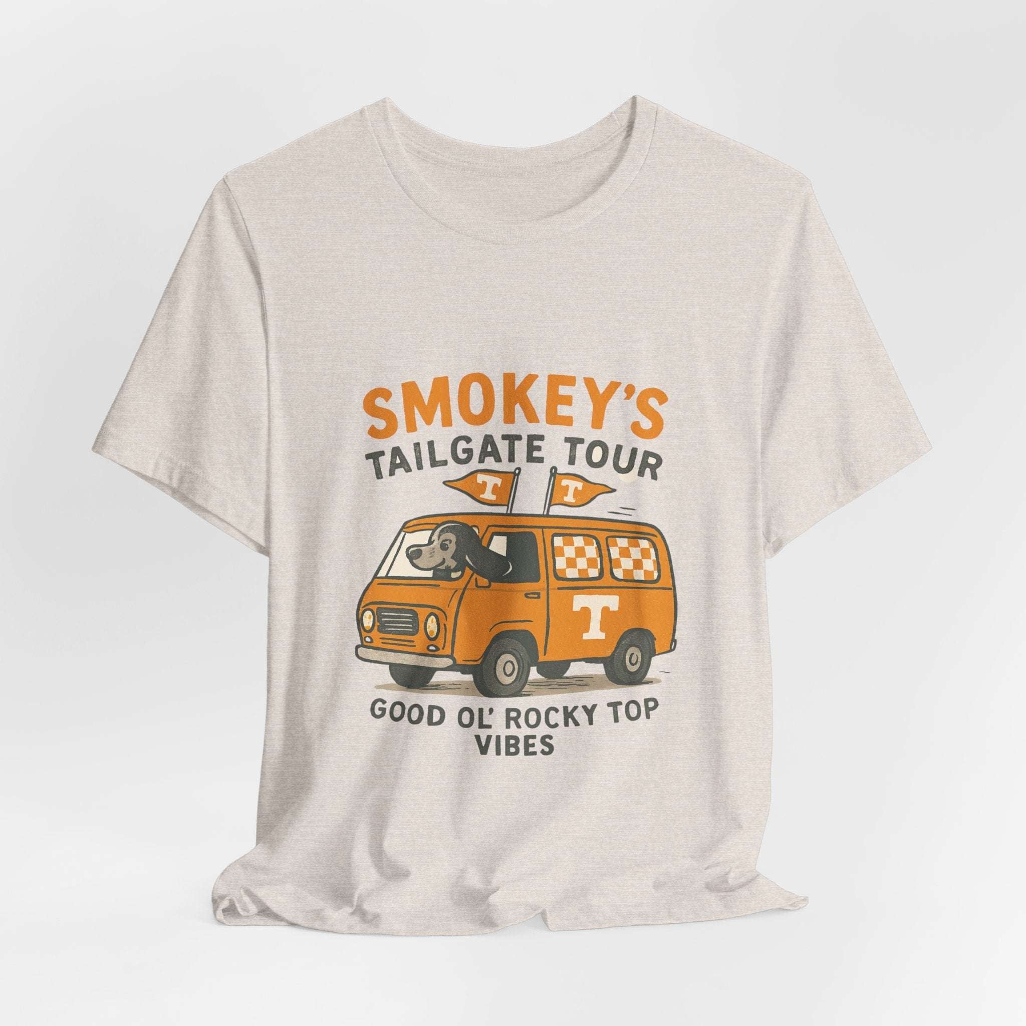 “Tennessee Volunteers Smokey’s Tailgate Tour T-Shirt – Rocky Top Vibes Game Day Shirt”.