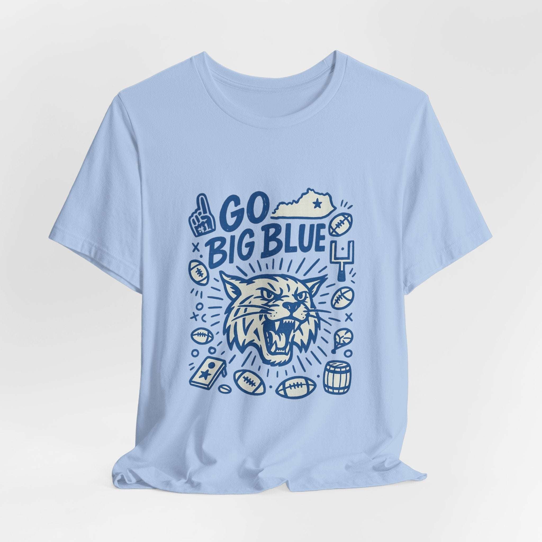 Kentucky Wildcats “Go Big Blue” T-Shirt – SEC Football Game Day Unisex Graphic Tee.
