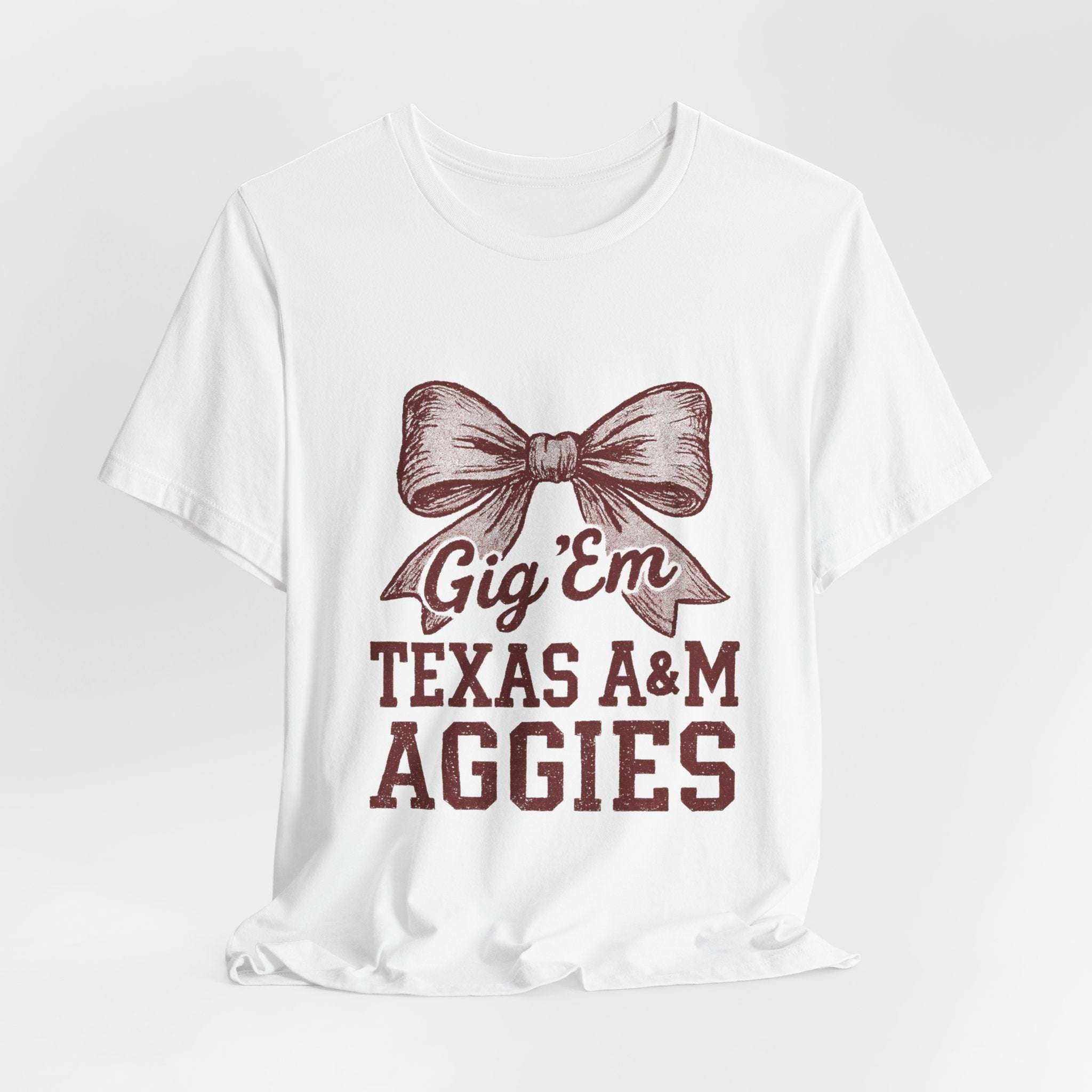 “Texas A&M Aggies Gig ’Em Bow T-Shirt.