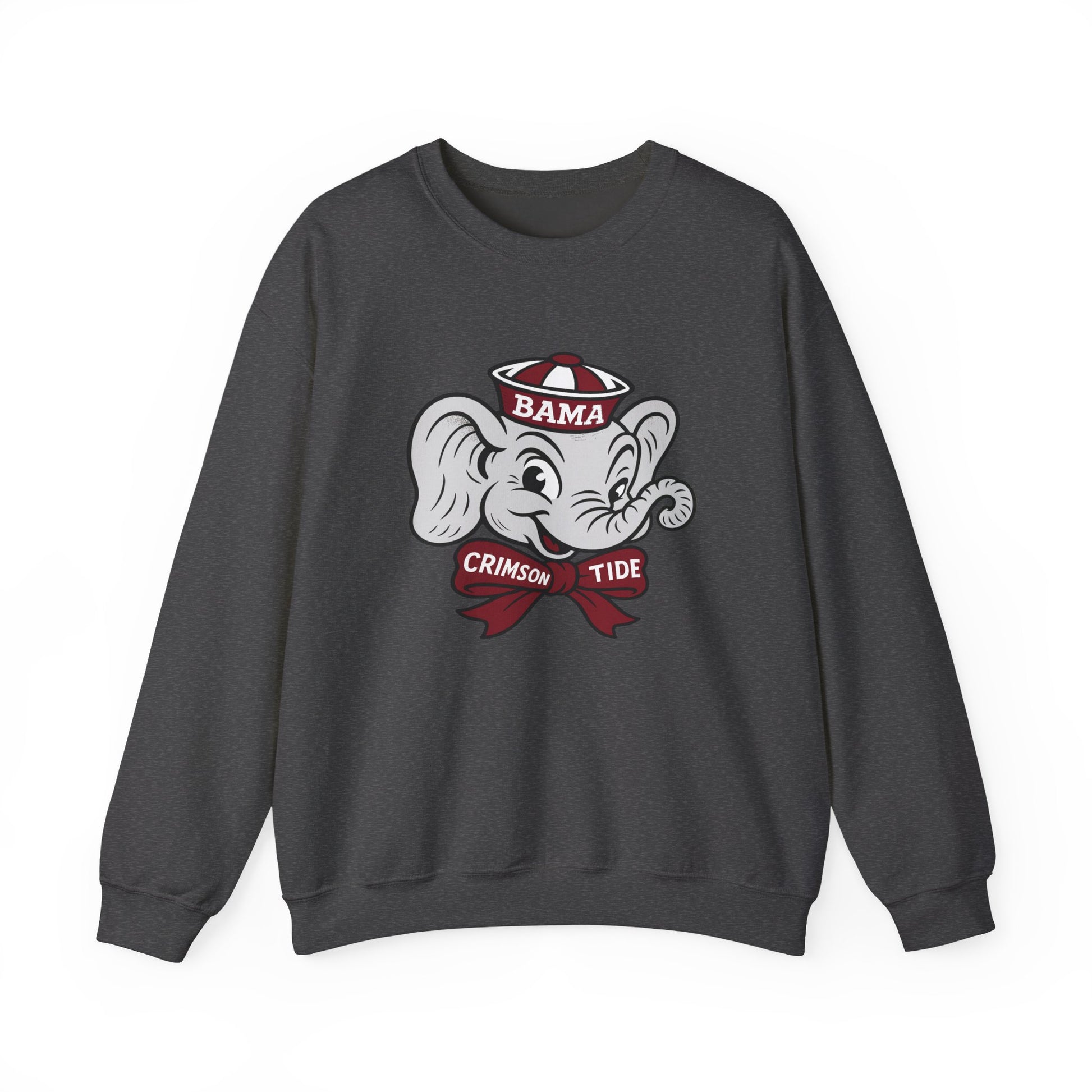 Unisex Alabama gameday sweatshirt in white with retro mascot design for men and women