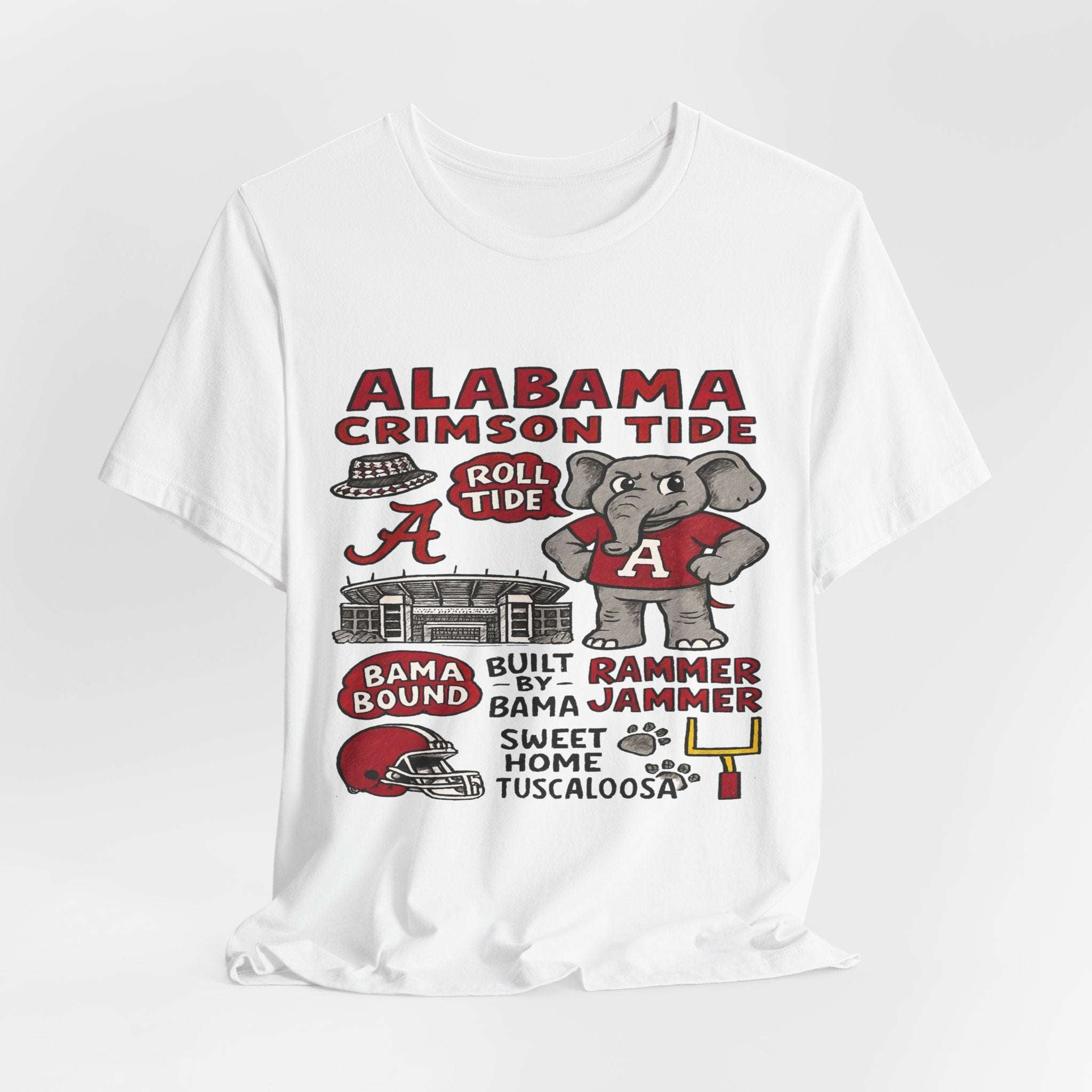 Alabama Crimson Tide Tee - Unisex Jersey Short Sleeve T-Shirt for Game Day & College Events.