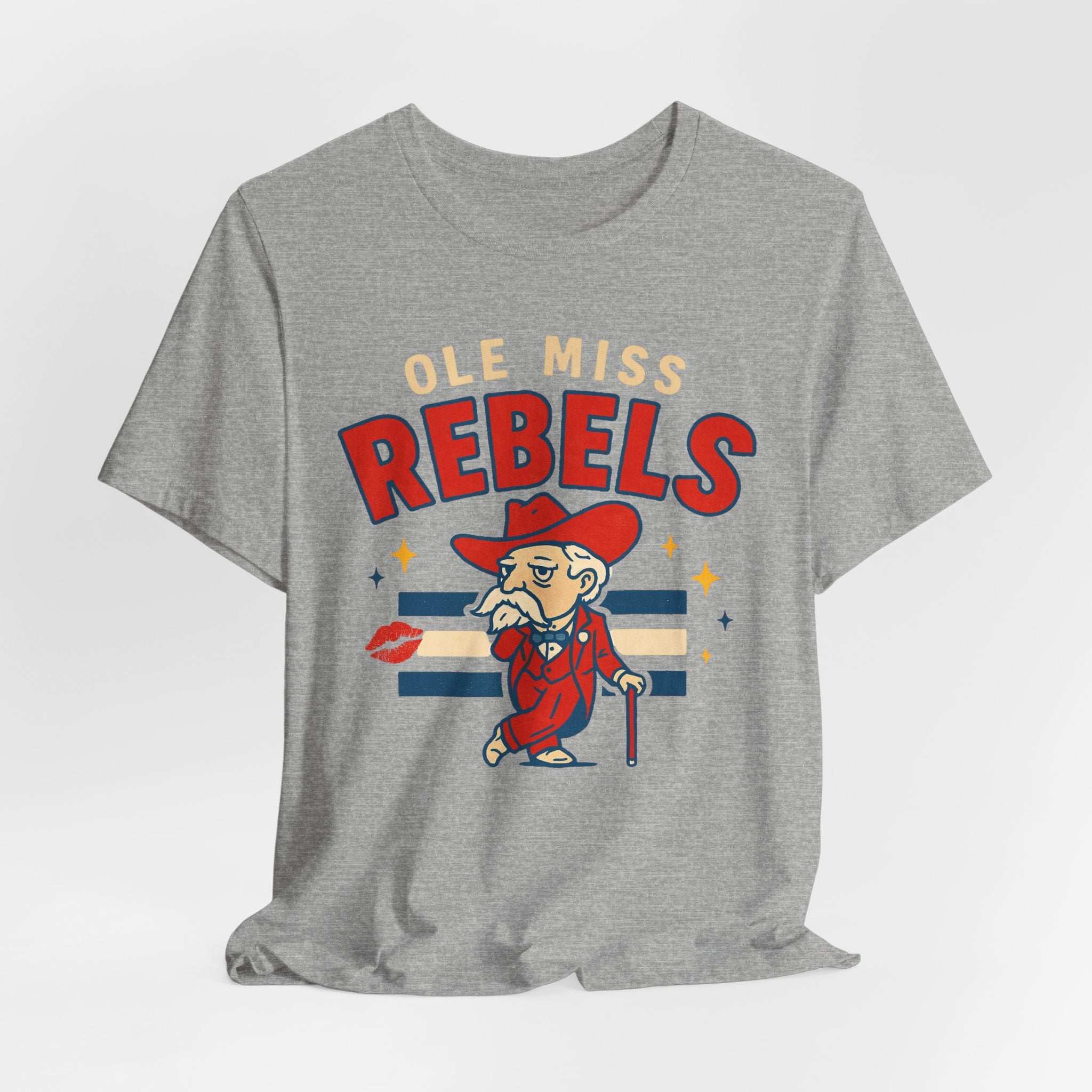 Ole Miss Rebels Short Sleeve Tee | College Spirit Shirt, Unisex Apparel, Game Day Top, Team Pride T-Shirt, Fun Fashion.