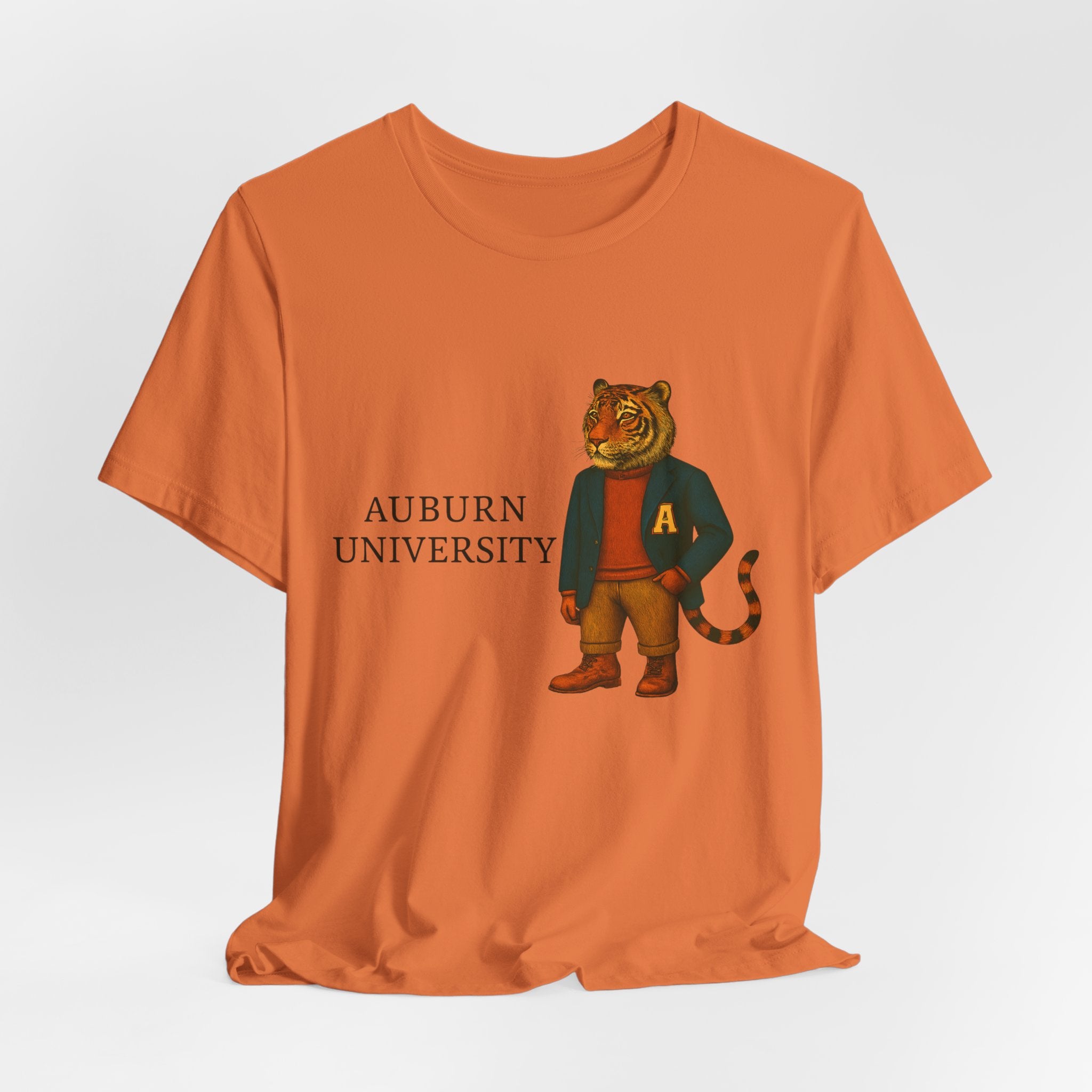 “Auburn University Preppy Tiger T-Shirt – Vintage Old Money Mascot Game Day Shirt”.