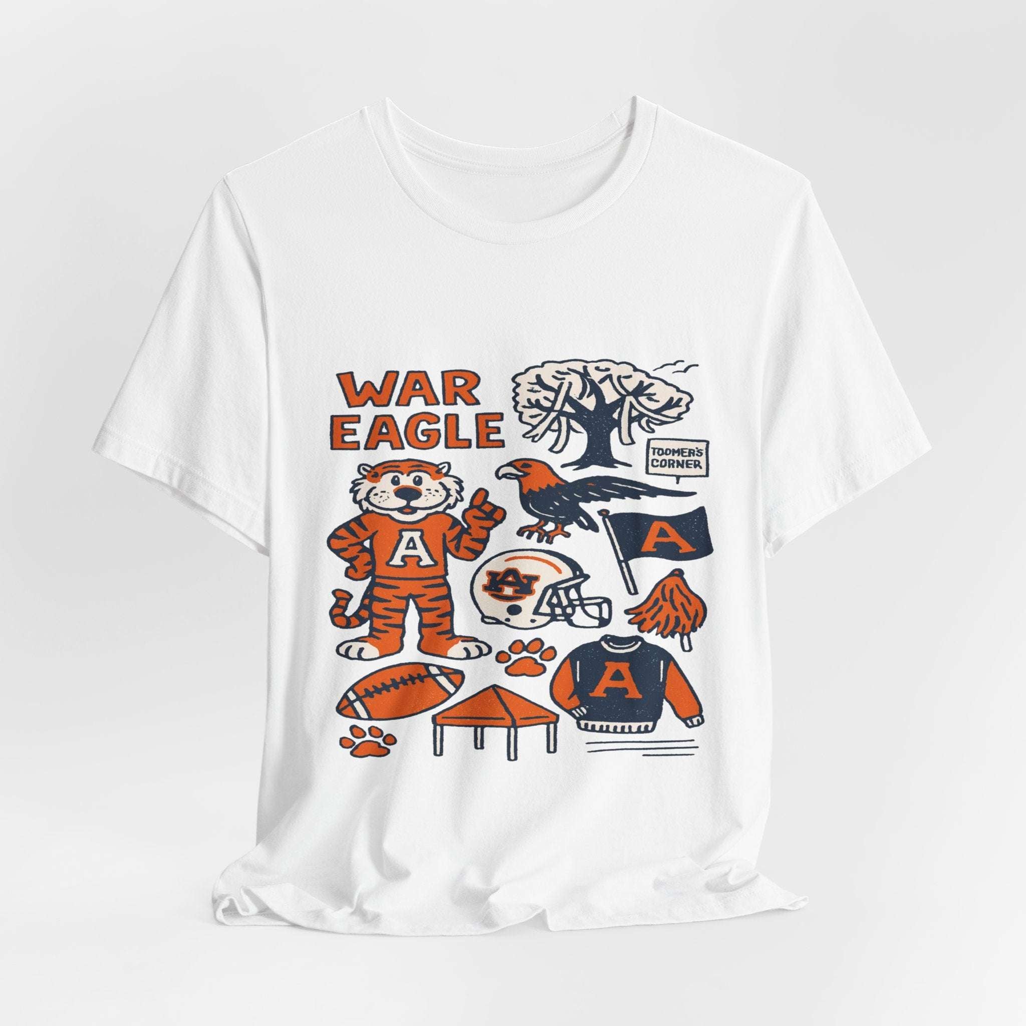 Aubie Mascot & Toomer’s Corner Game Day Shirt”.