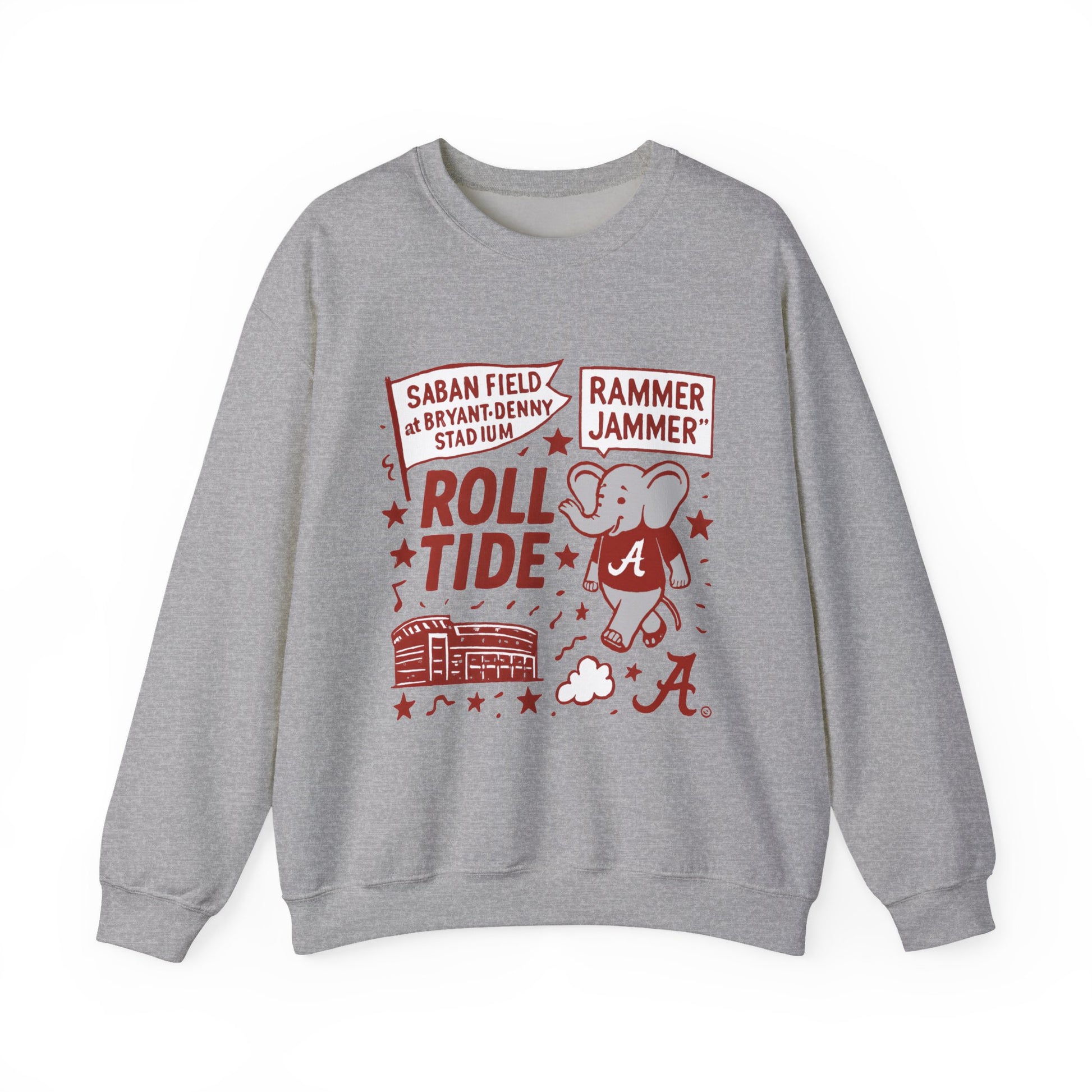 Alabama Crimson Tide gameday sweatshirt, perfect for Tuscaloosa tailgates
