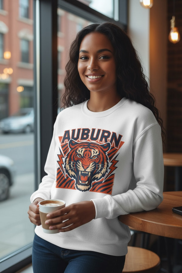 Auburn Tigers Sweatshirt | Vintage Retro Auburn University Crewneck