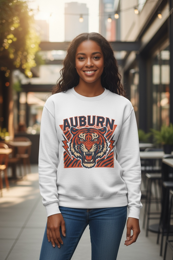 Auburn Tigers Sweatshirt | Vintage Retro Auburn University Crewneck