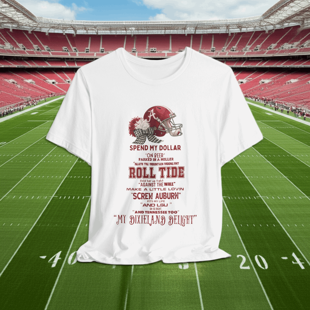 Alabama Crimson Tide Dixieland Delight T-Shirt – Roll Tide SEC Football Gameday Tee.