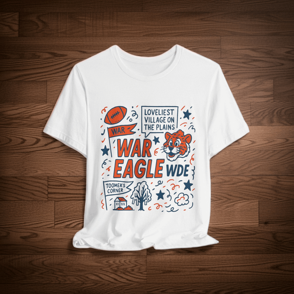 “Auburn Tigers War Eagle Doodle T-Shirt.